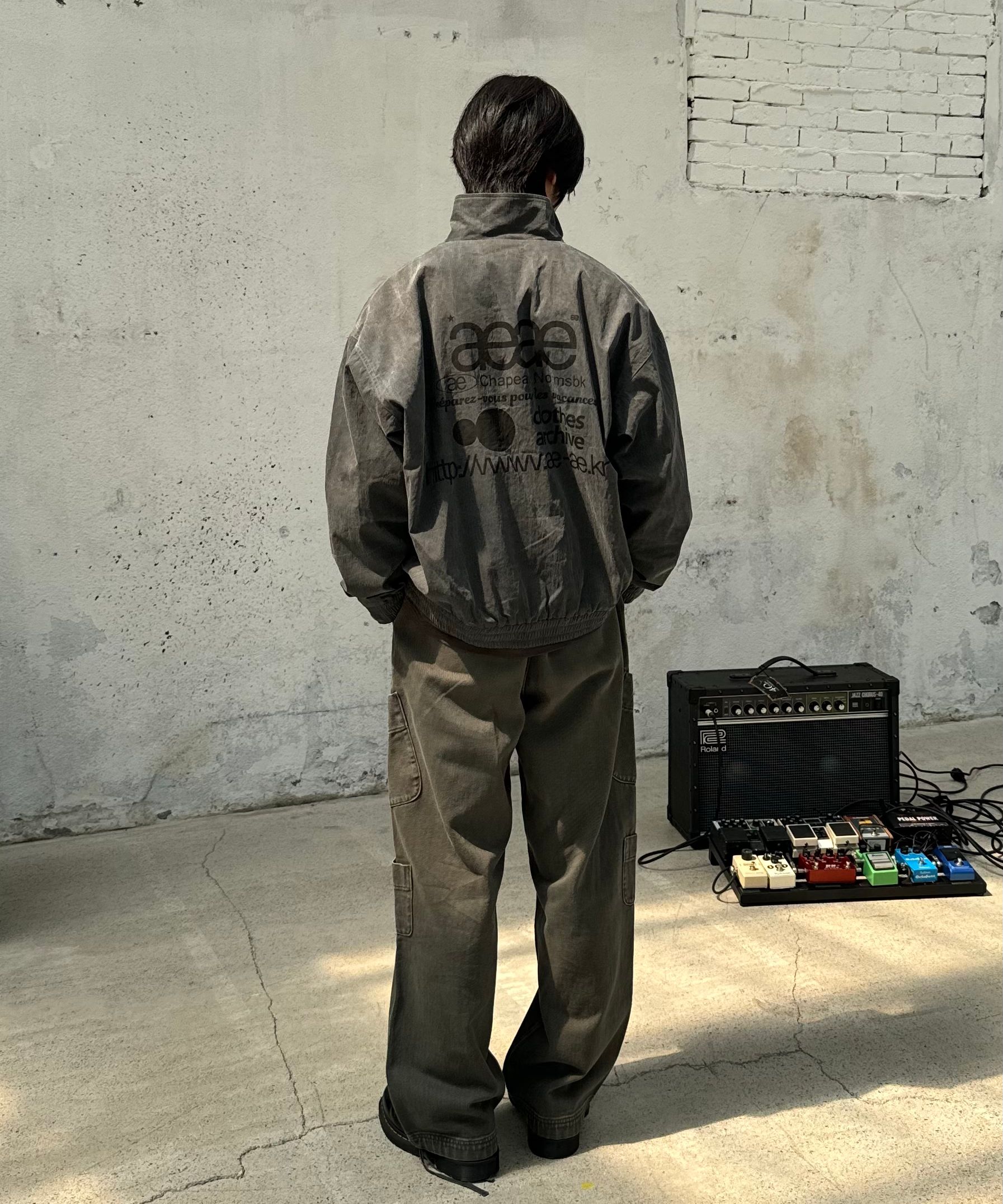 MUSINSA | AEAE WEB LOGO TEAM JACKET [KHAKI]