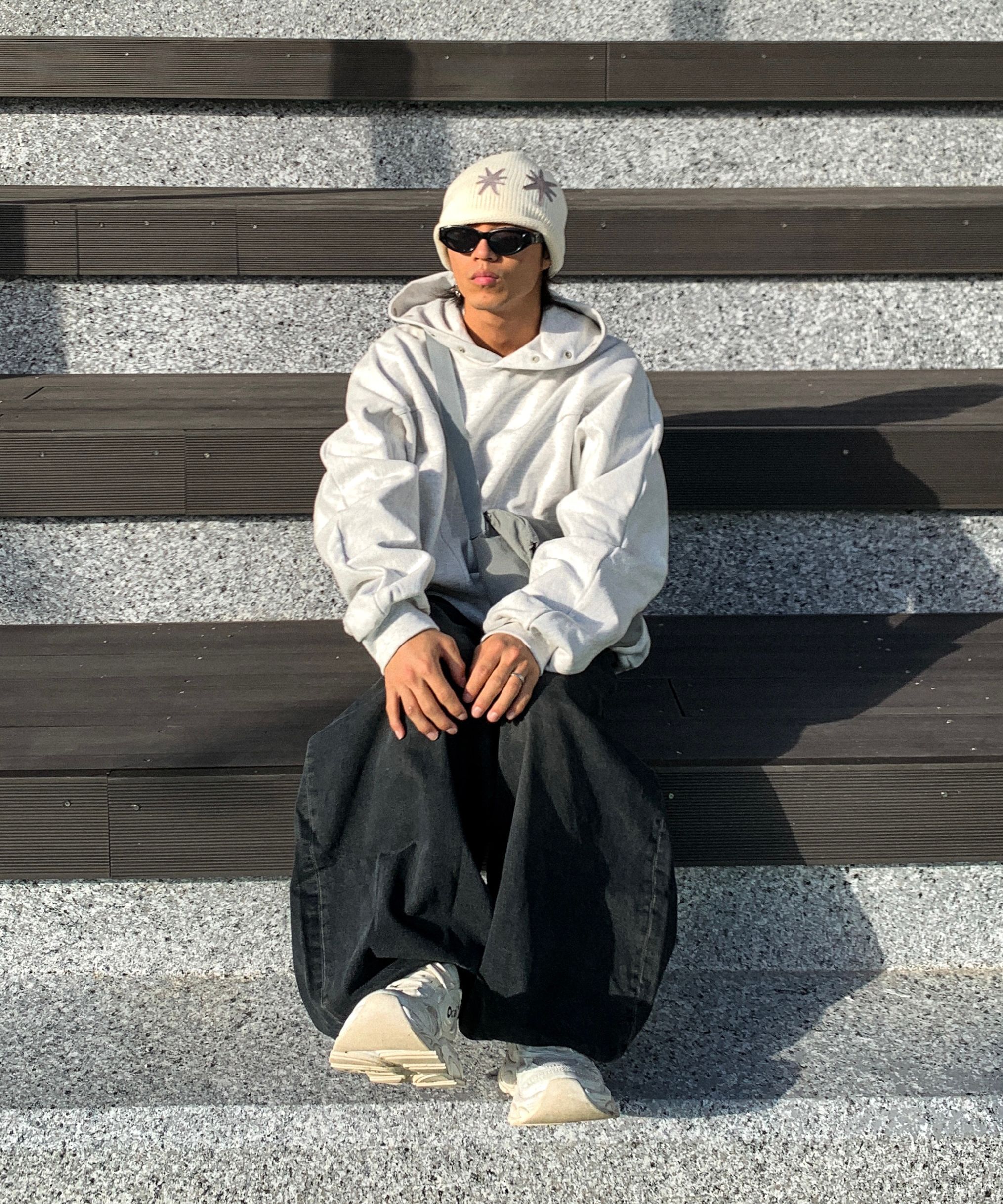 MUSINSA公式 | SUNLOVE Flare Roll Brim Beanie Black