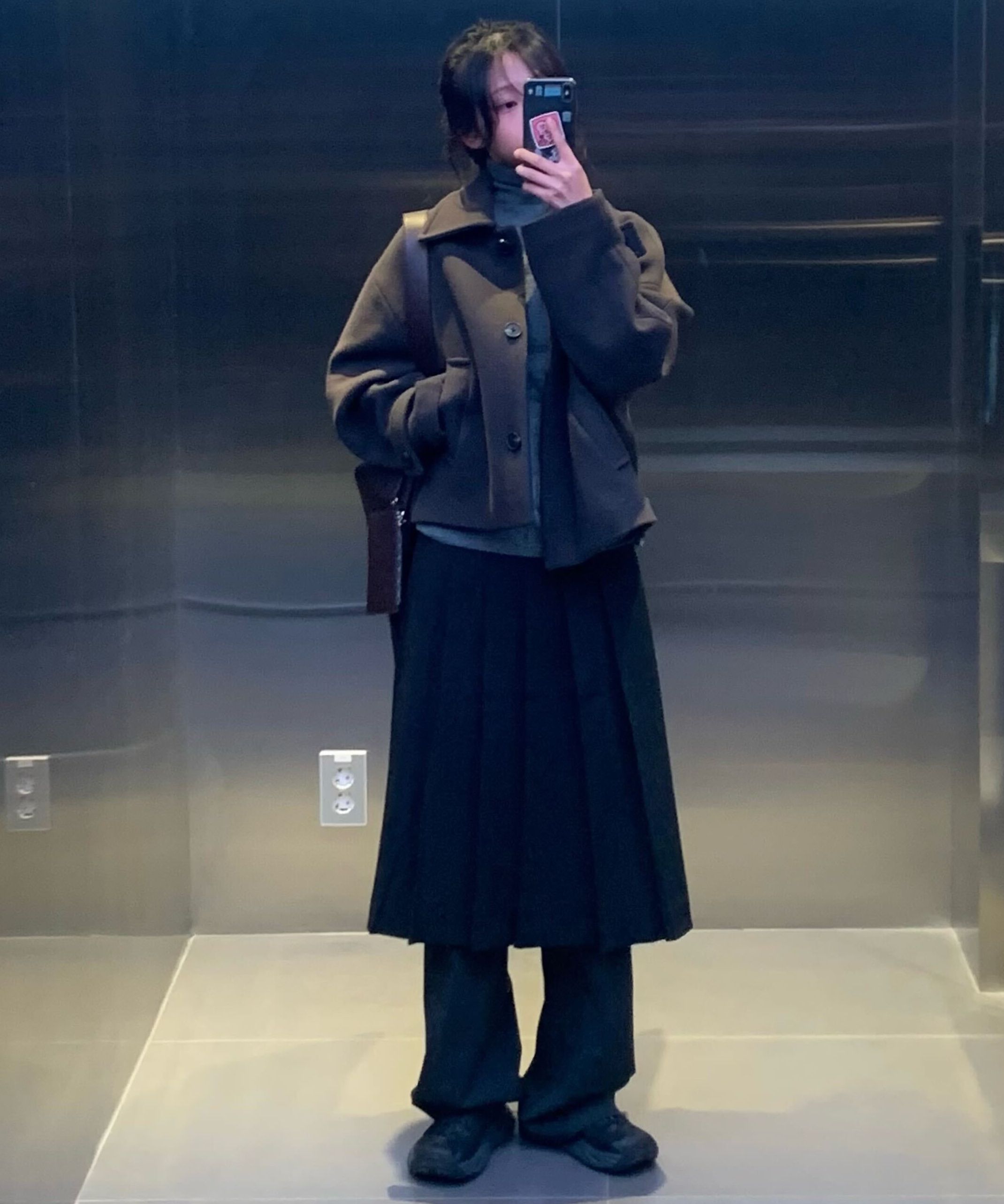 コート MUSINSA STANDARD Women's Cashmere Blend Short Mac Coat Dark MUSINSA | MUSINSA STANDARD WOMAN Women's Cashmere Blend