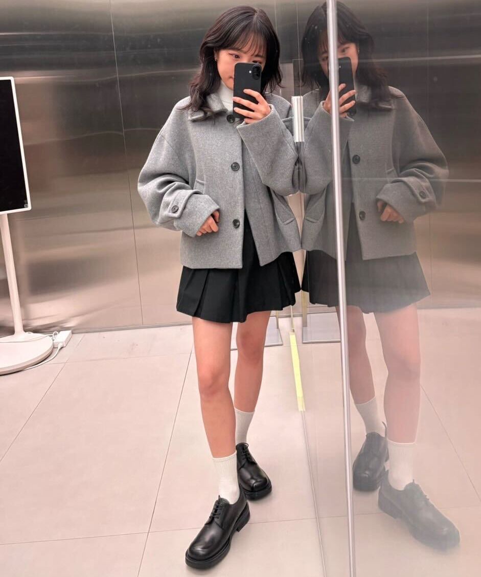 コート MUSINSA STANDARD Women's Cashmere Blend Short Mac Coat Dark MUSINSA | MUSINSA STANDARD WOMAN Women's Cashmere Blend