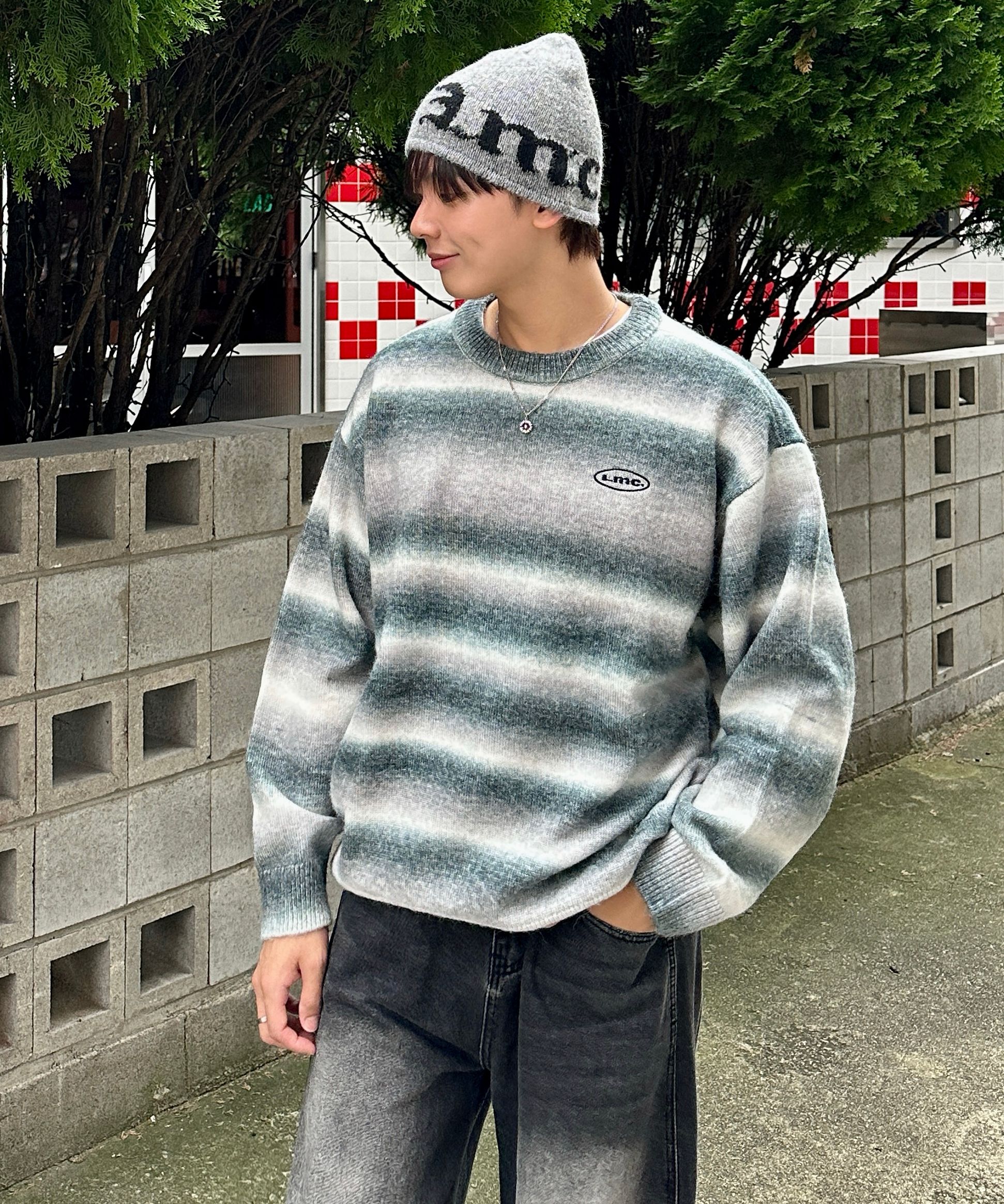 MUSINSA | LMC GOTHIC NAME KNIT BEANIE cream