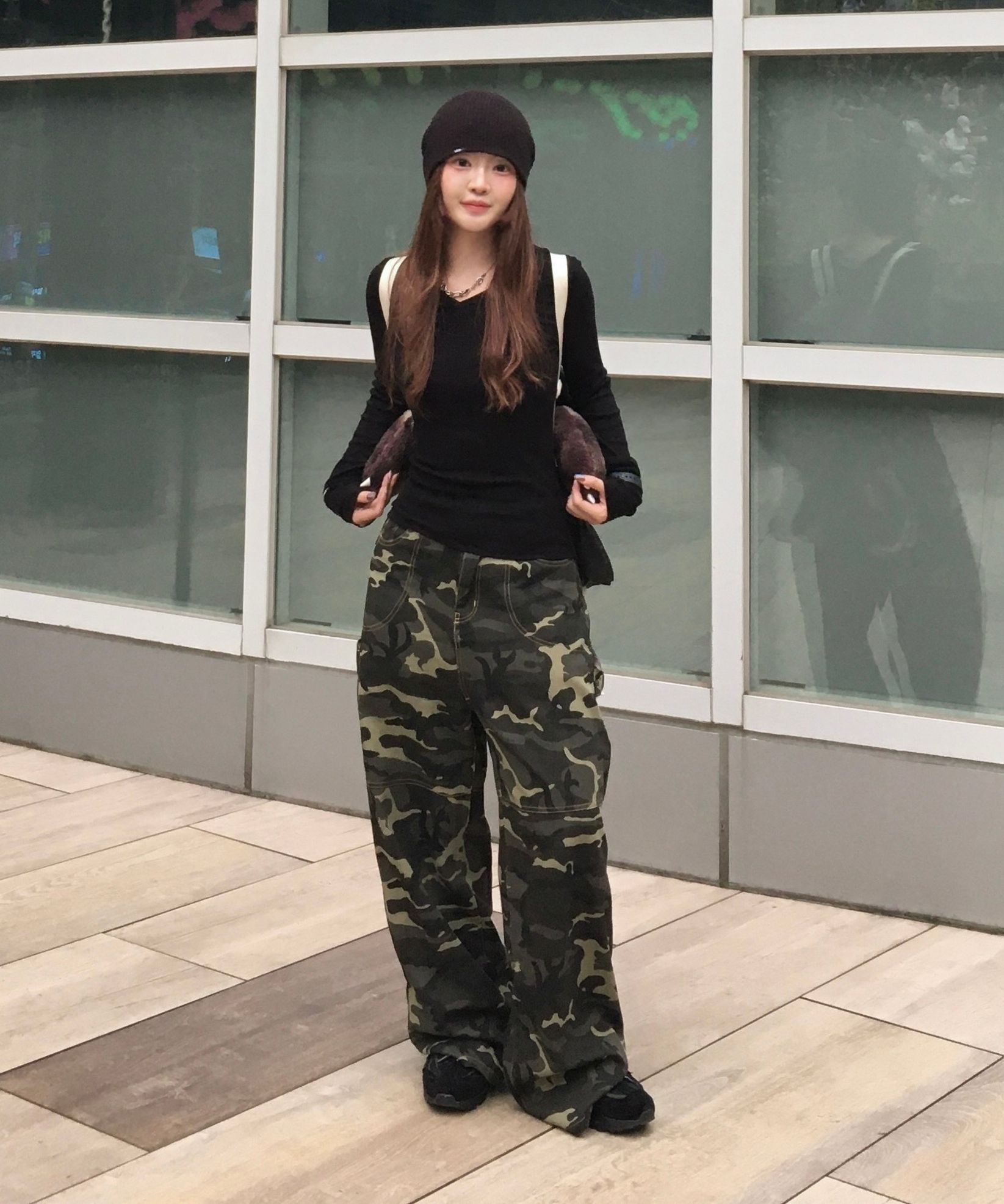 MUSINSA公式 | FANCY CLUB Carpenter Lettering Denim Pants