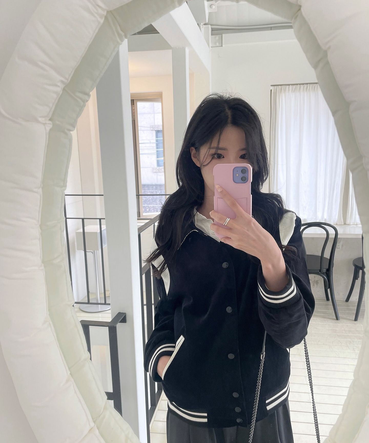 ROLLING STUDIOS コーデュロイバーシティジャケット MUSINSA公式 | ROLLING STUDIOS CORDUROY VARSITY JACKET BLACK