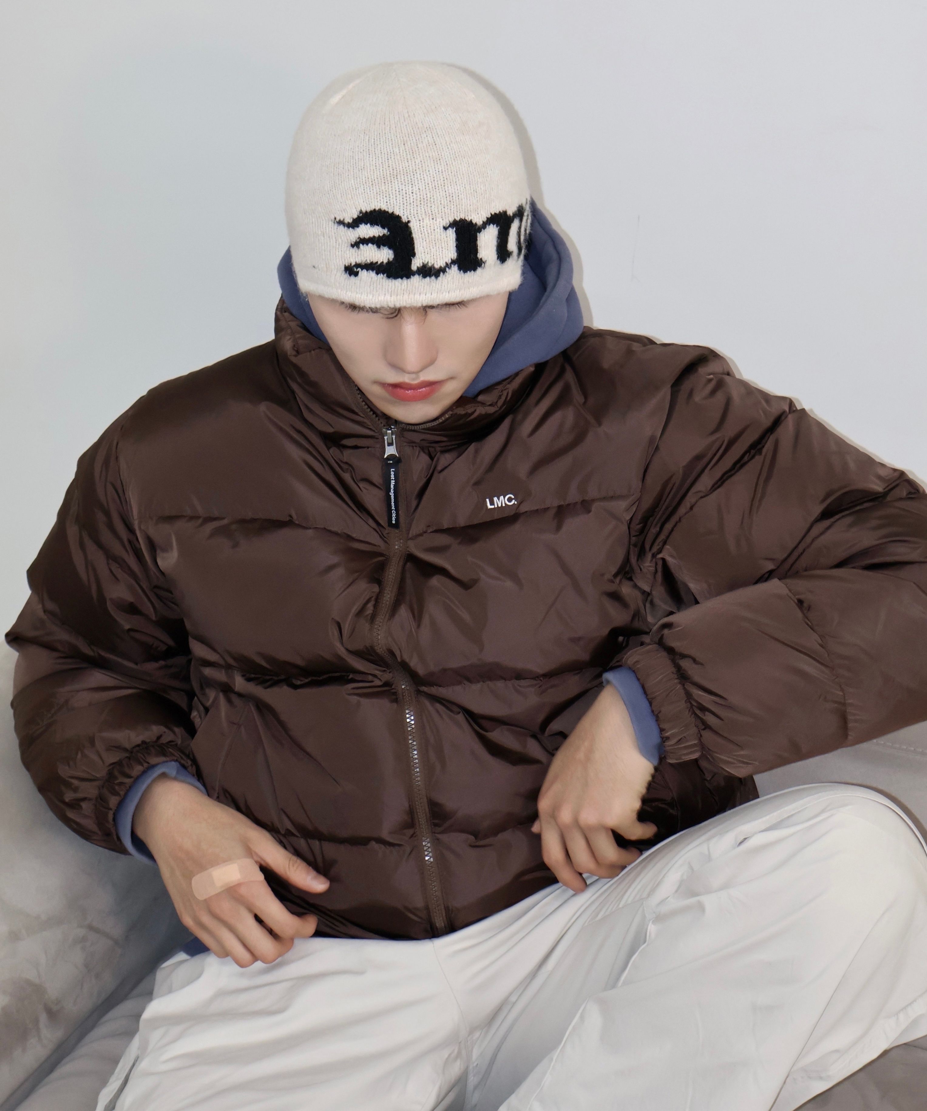 ■LMC■ GOTHIC NAME KNIT BEANIE cream 0LM44FBN152CRM GOTHIC NAME KNIT BEANIE cream - LMC | 엘엠씨
