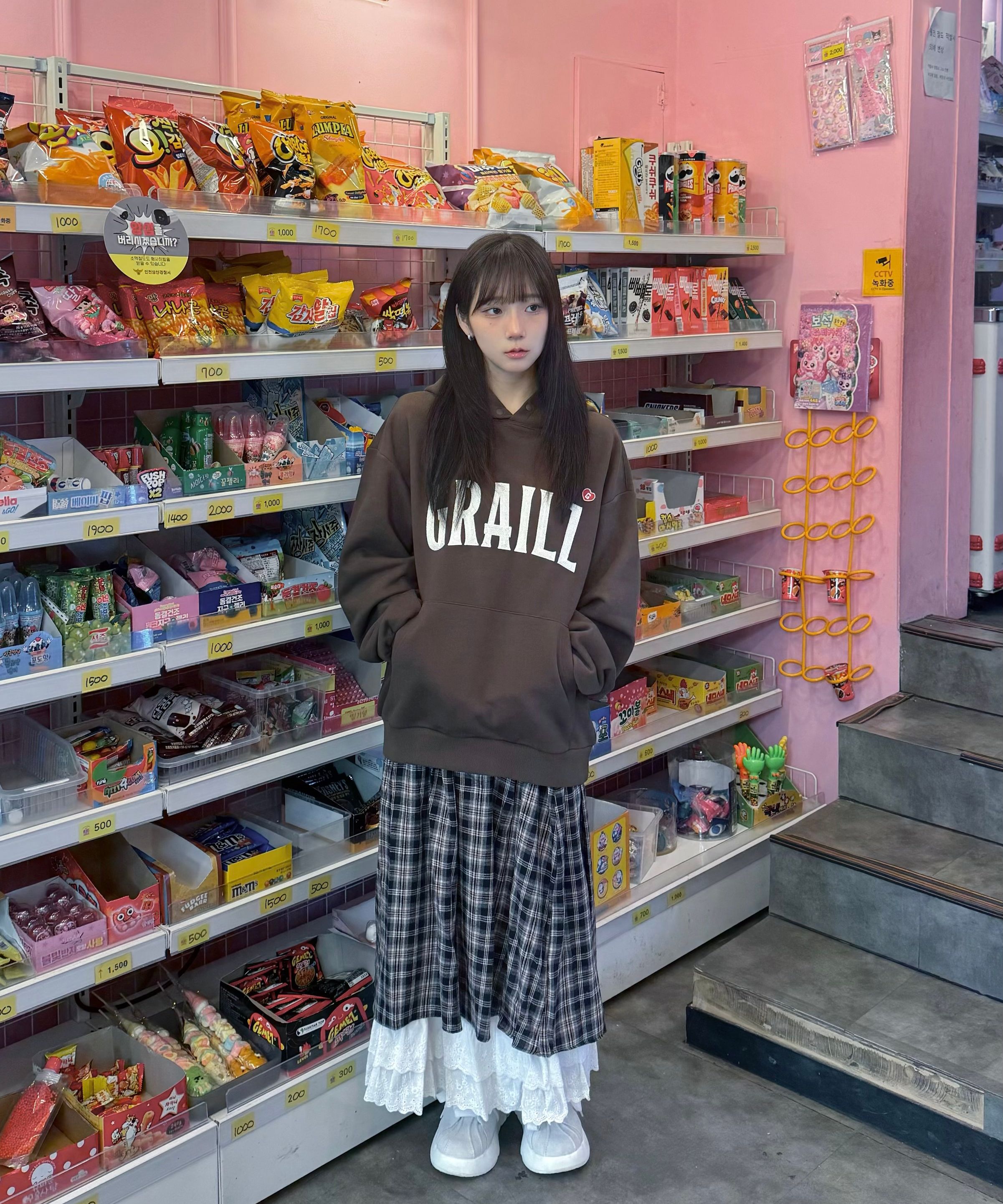 MUSINSA | GRAILZ EMBROIDERY SIGNATURE HEART HOODIE [BLACK]