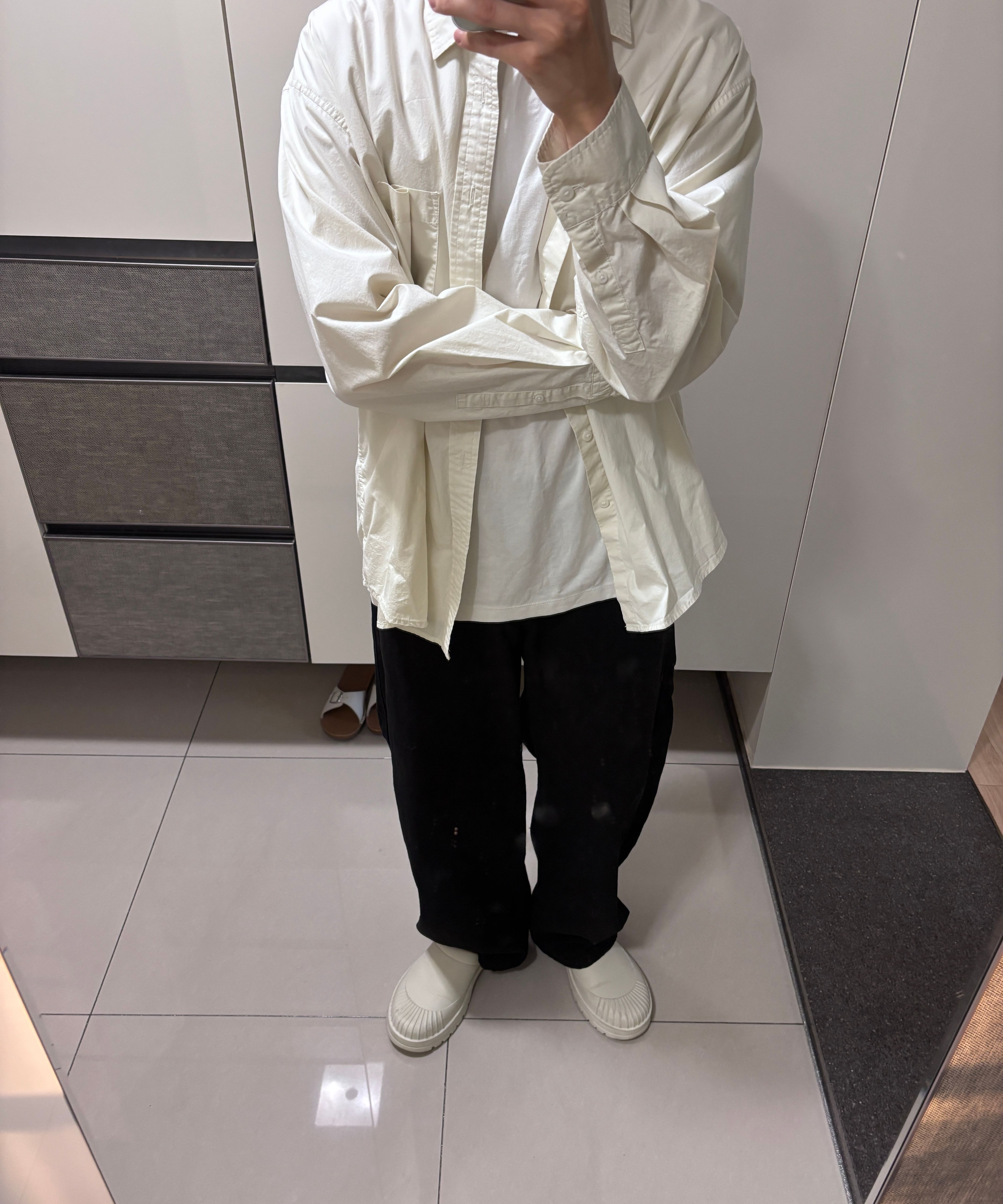 MUSINSA | MUSINSA STANDARD OVERSIZED POPLIN SHIRT [CREAM]