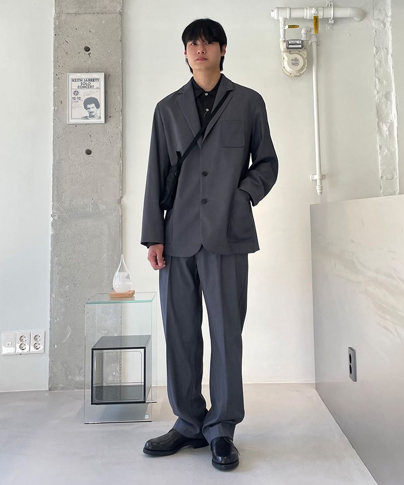 MUSINSA | ANOTHER OFFICE [AW] Santiago Slacks Standard (Dark navy)