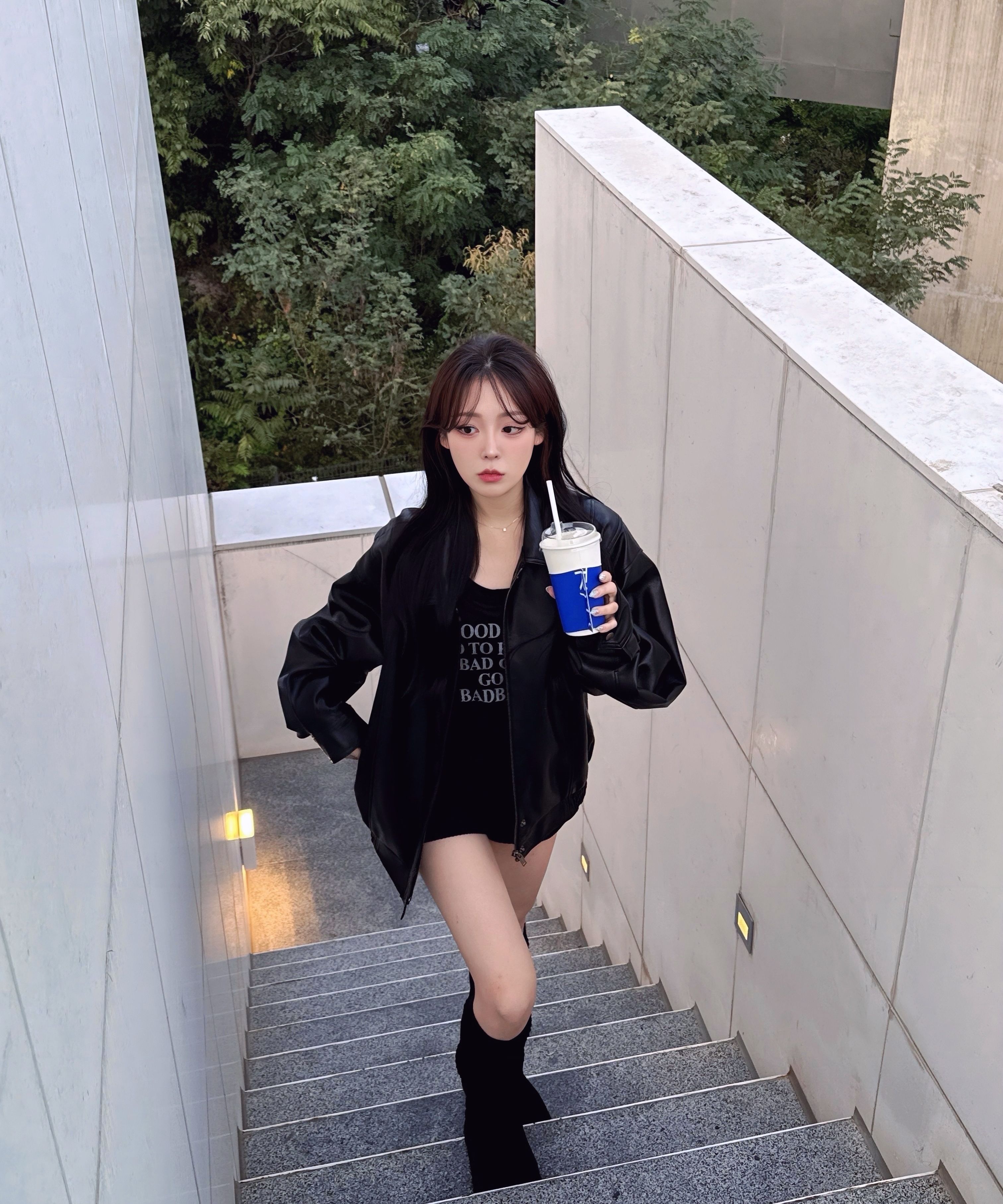 BADBLOOD♥ Bad Girls Loose Fit Top /追跡付 BADBLOOD☆韓国人気 Bad Girls Loose Fit Top 2COLOR (BADBLOOD