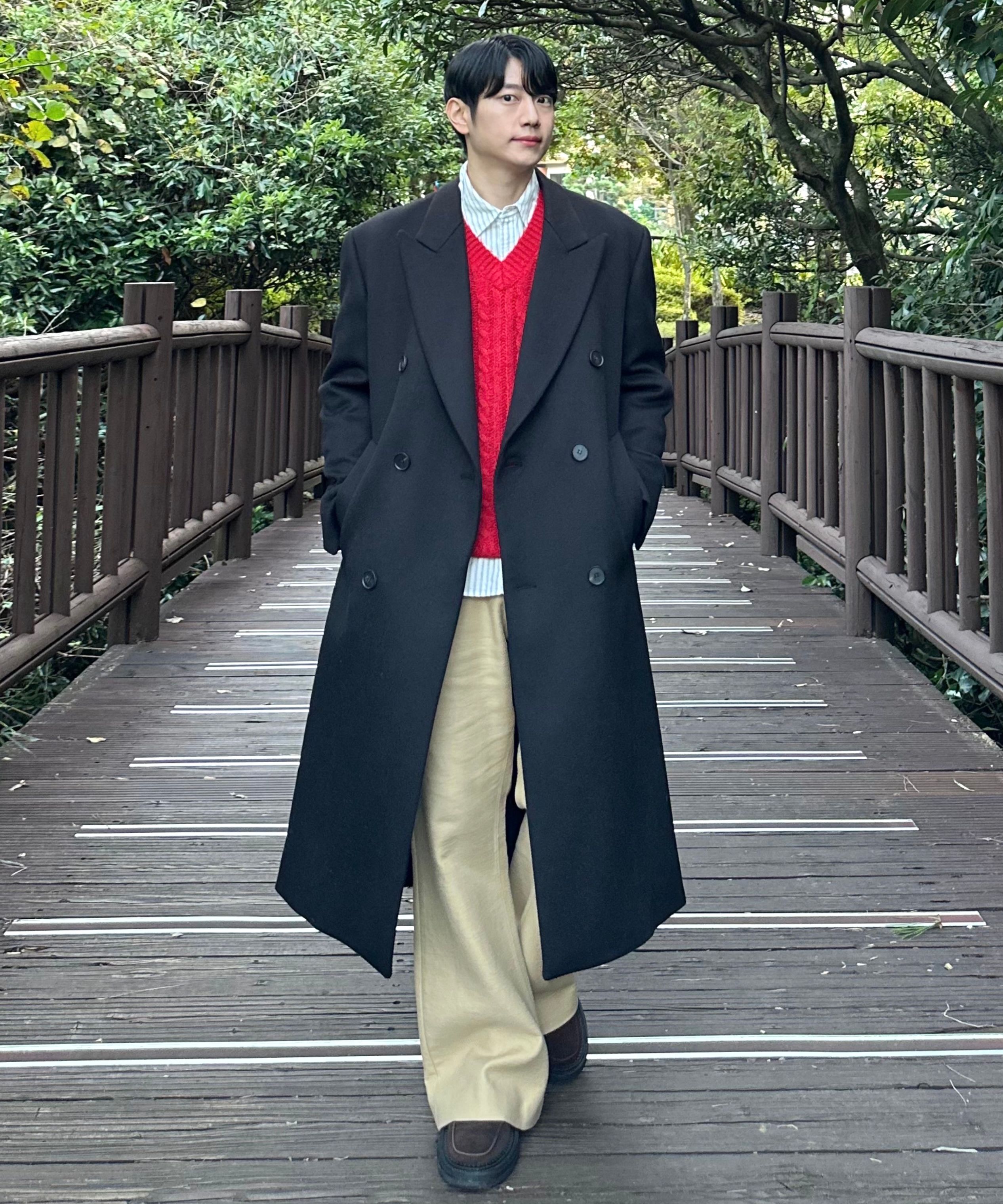「美品」COOR MTR Overfit Double Long Coat MUSINSA | COOR MTR Overfit Double Long Coat (Black)
