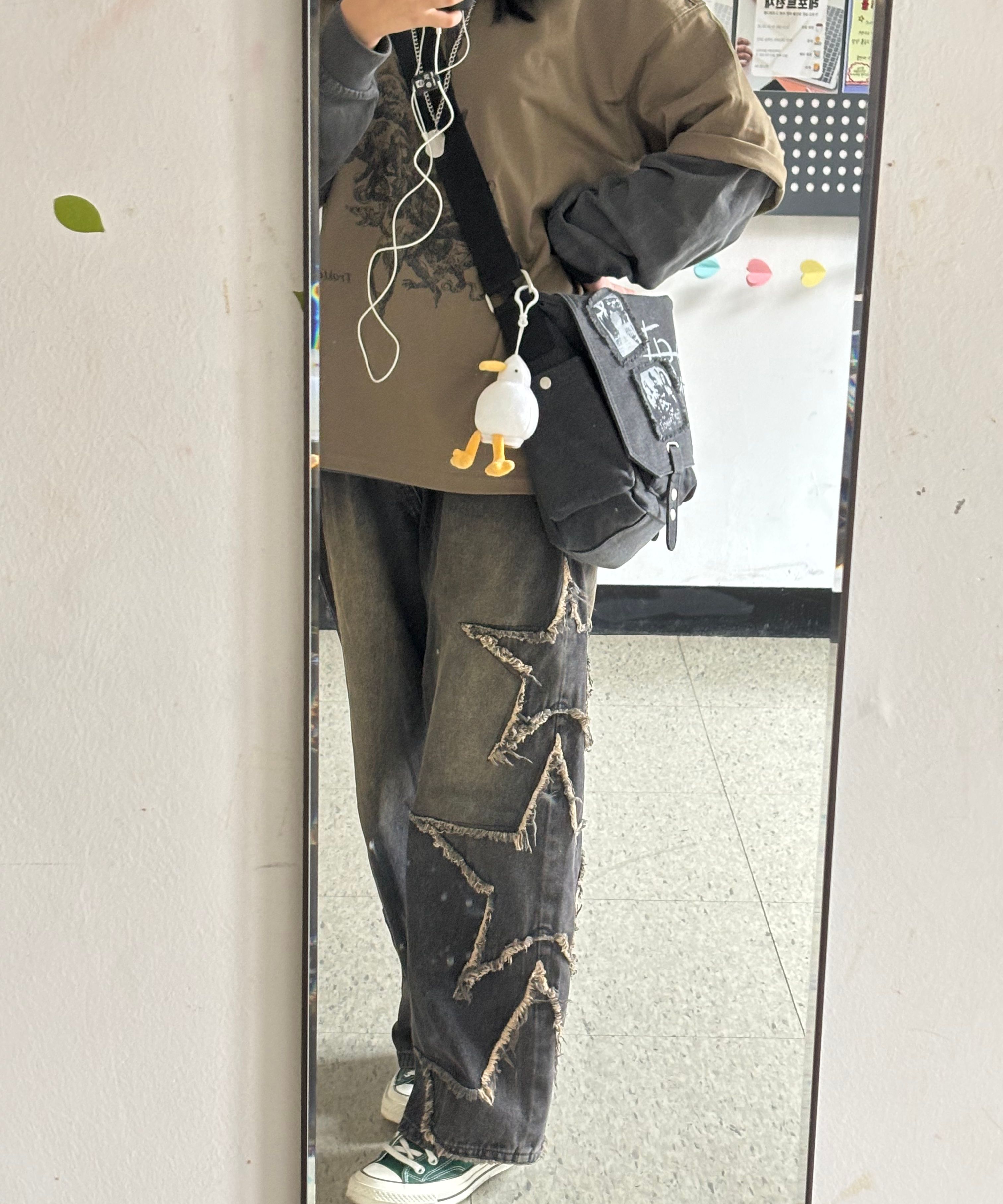 パンツ XTONZ XP178 Star Damage Vintage Washed Denim Pants BLACK xp1 MUSINSA | XTONZ XP178 Star Damage Vintage Wash Denim Pants