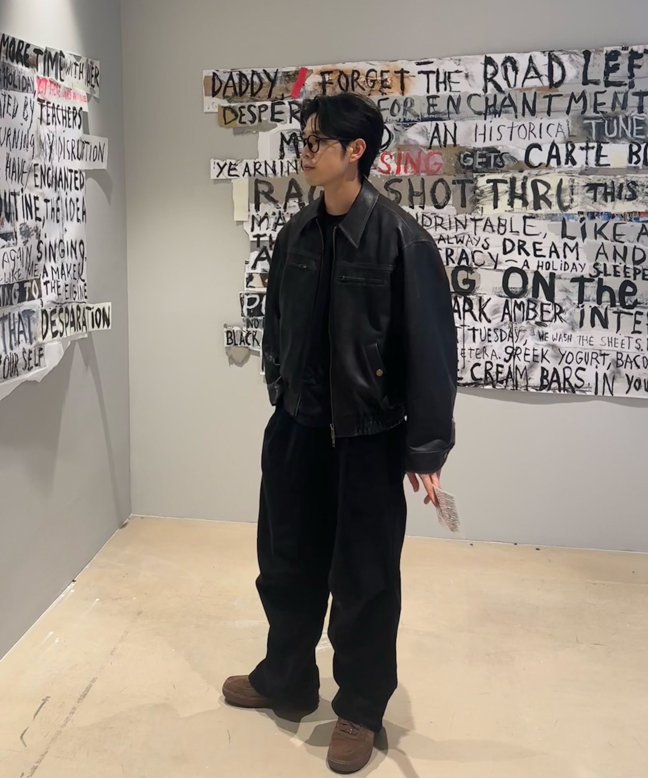 ジャケット・アウター EASY NO EASY Washed Vegan Leather Jacket MUSINSA公式 | EASY NO EASY Washed Vegan Leather Jacket - Black