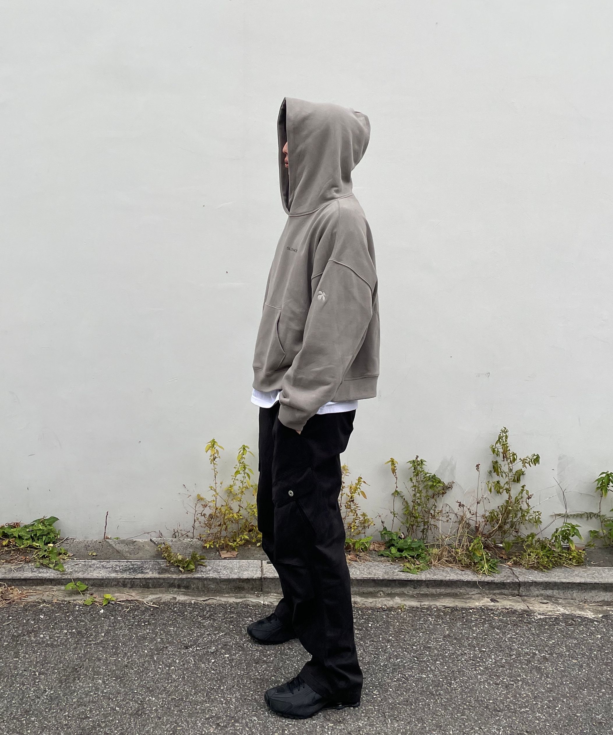 ★関税込★SLOW ACID★Signature Logo Hoodi.e★フーディ MUSINSA | SLOWACID Basic Symbol Logo Wide Hoodie [Black]