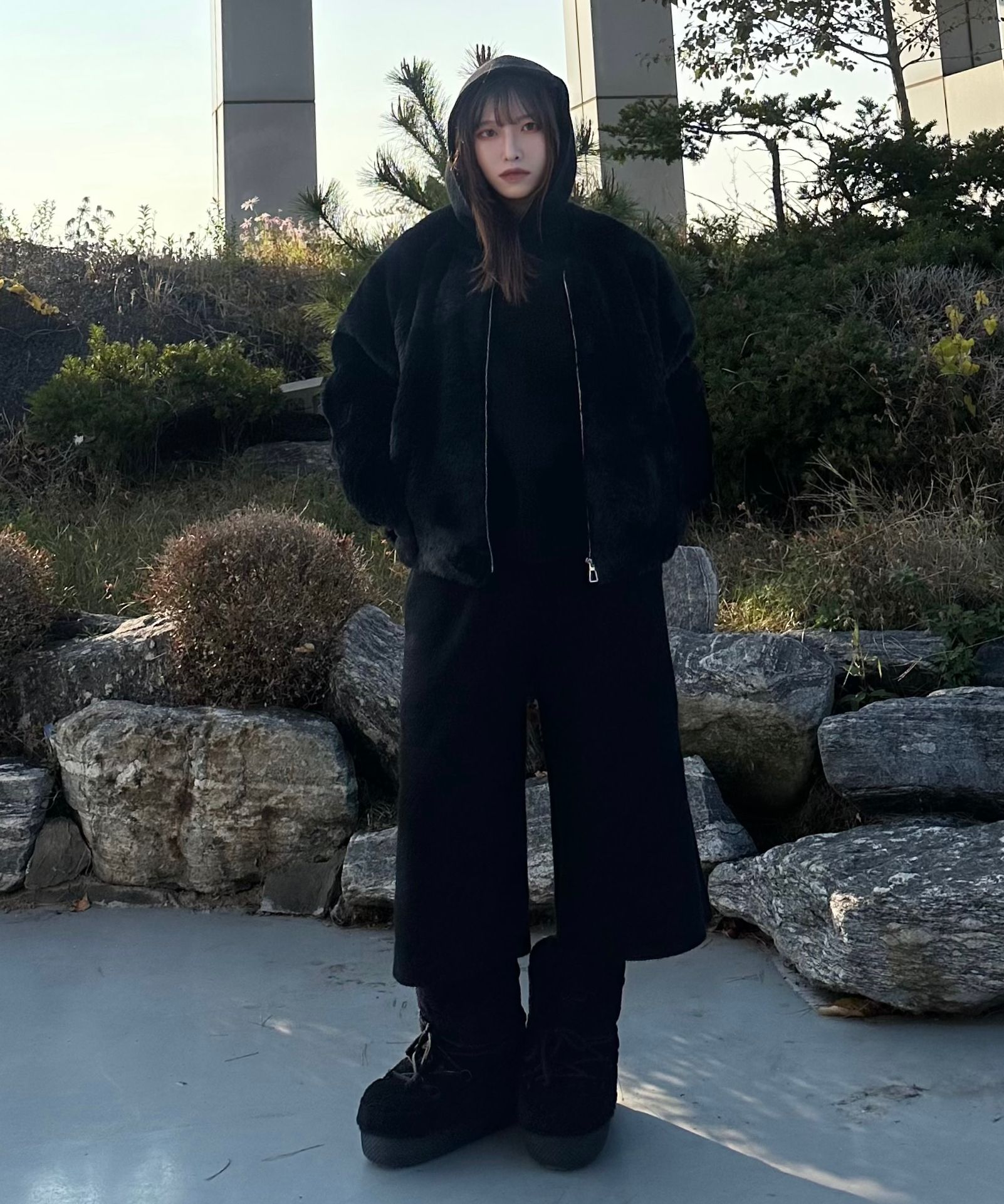 ◆BADBLOOD◆ BS Heavy Wool Bermuda Pants Black w-srt24-088 MUSINSA | BADBLOOD BS Heavy Wool Bermuda Pants - Black