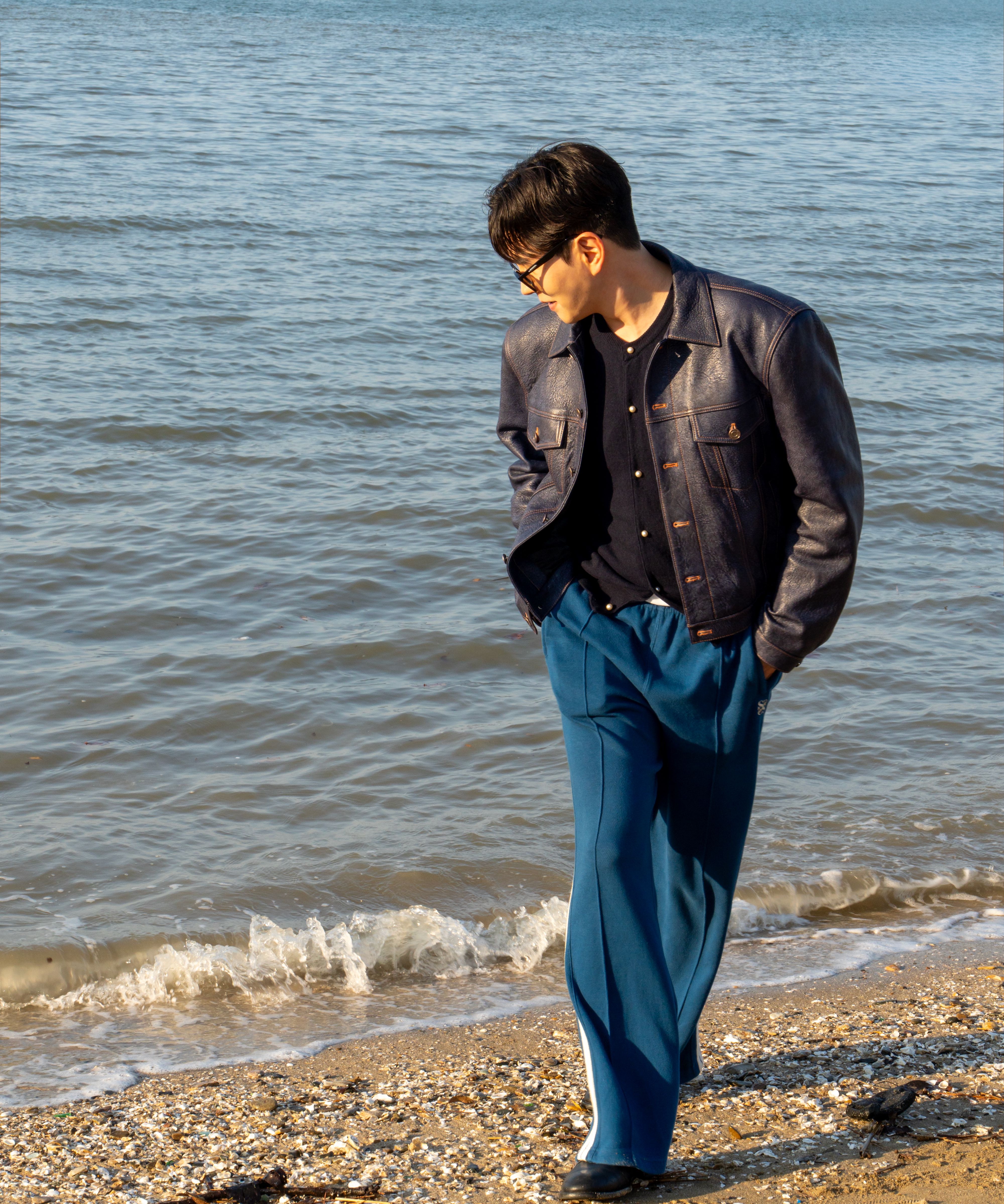 MUSINSA公式 | SATUR Lawton All Day Track Pants Classic Navy