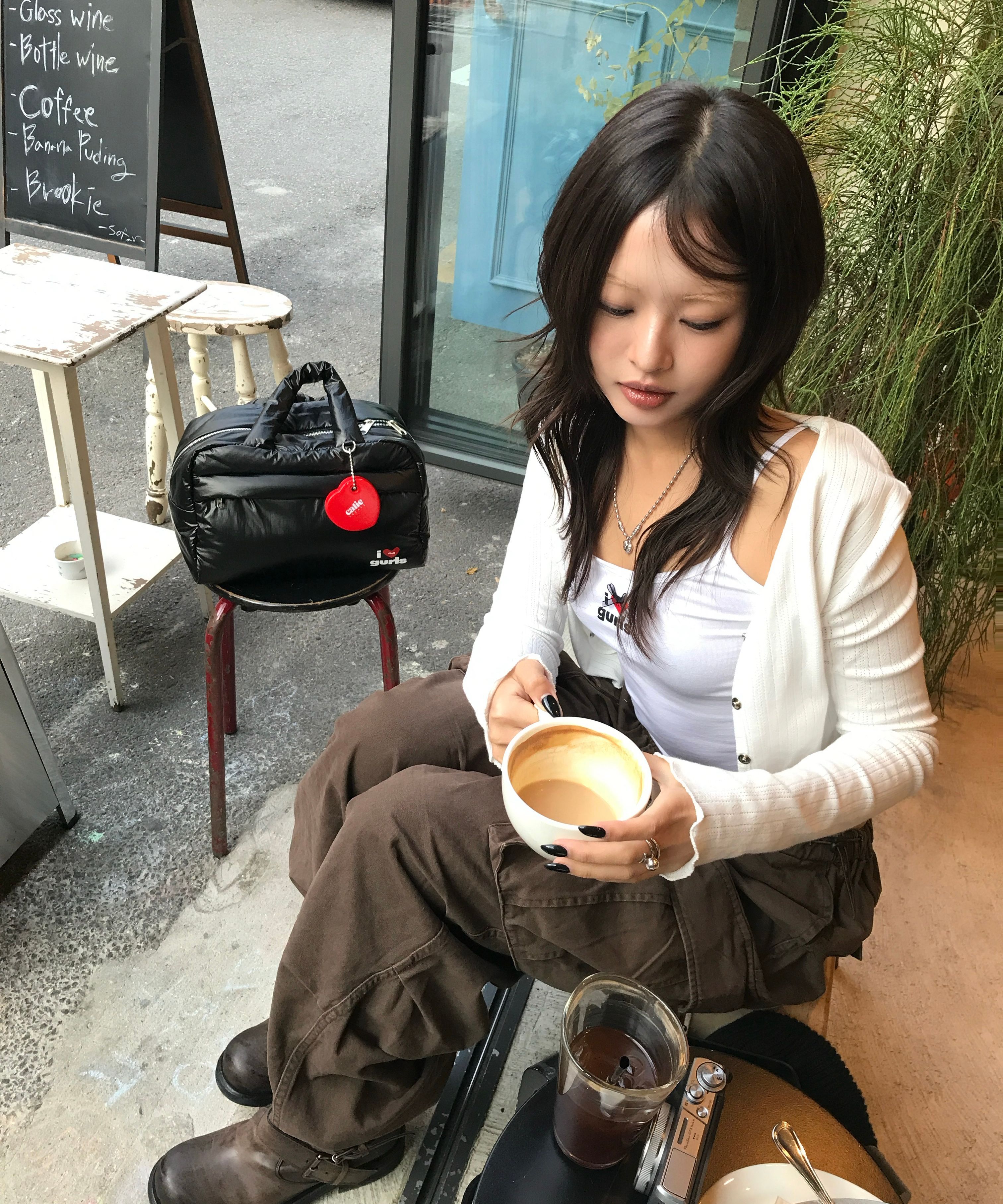 MUSINSA公式 | ASIF CALIE CALIE GURLS PADDING TOTE BAG BLACK