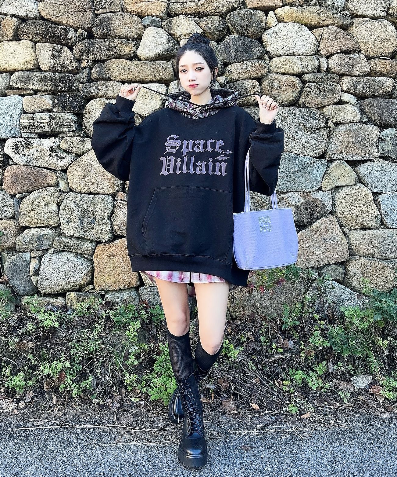 ★送料・関税込★HOODHOOD★Space Villain Check Hood★ Space Villain Check Hood - HOODHOOD | 60% - Asian Fashion