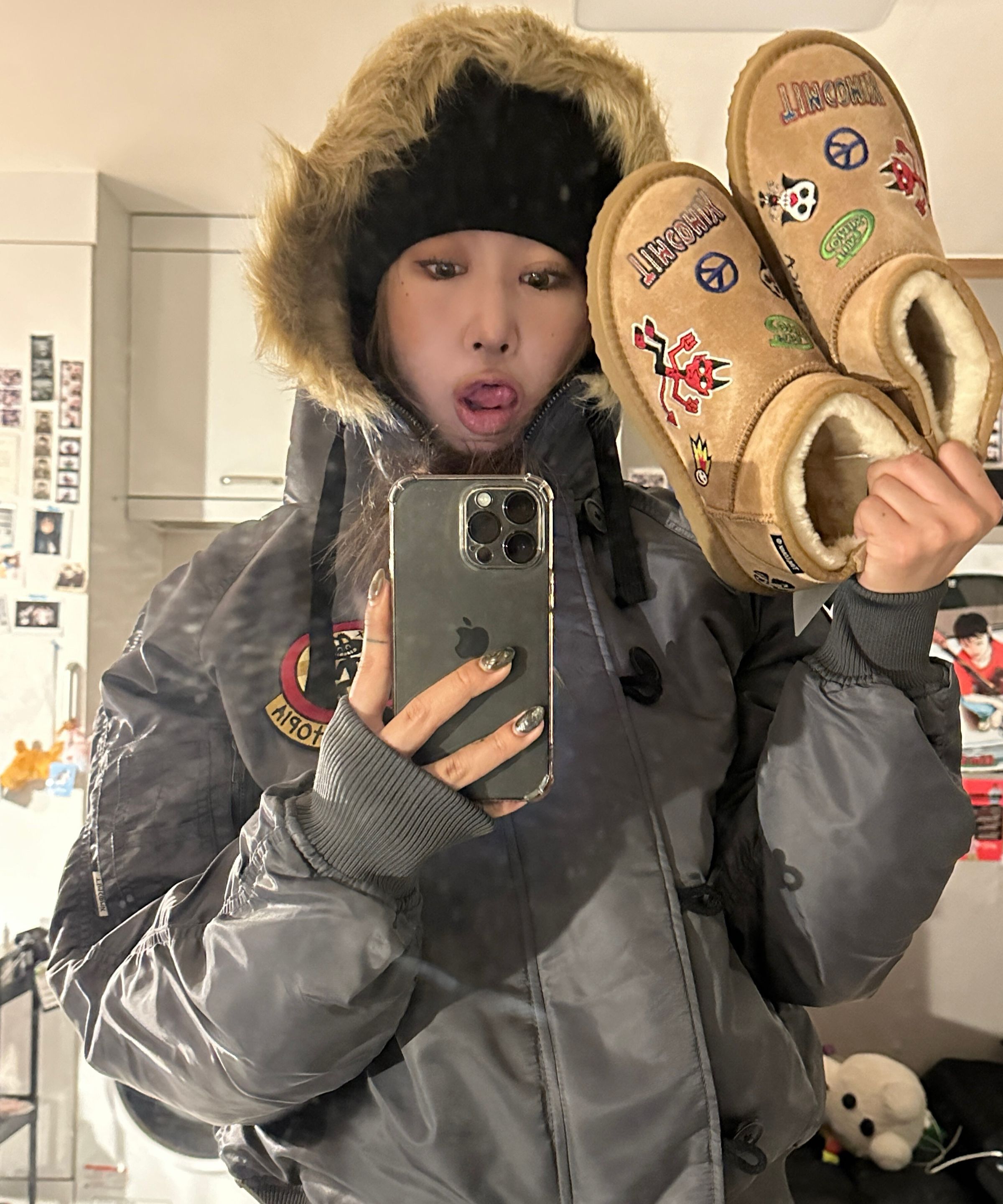 MUSINSA | TIMCOMIX Patched MA-1 Hooded Deck Jumper_Khaki