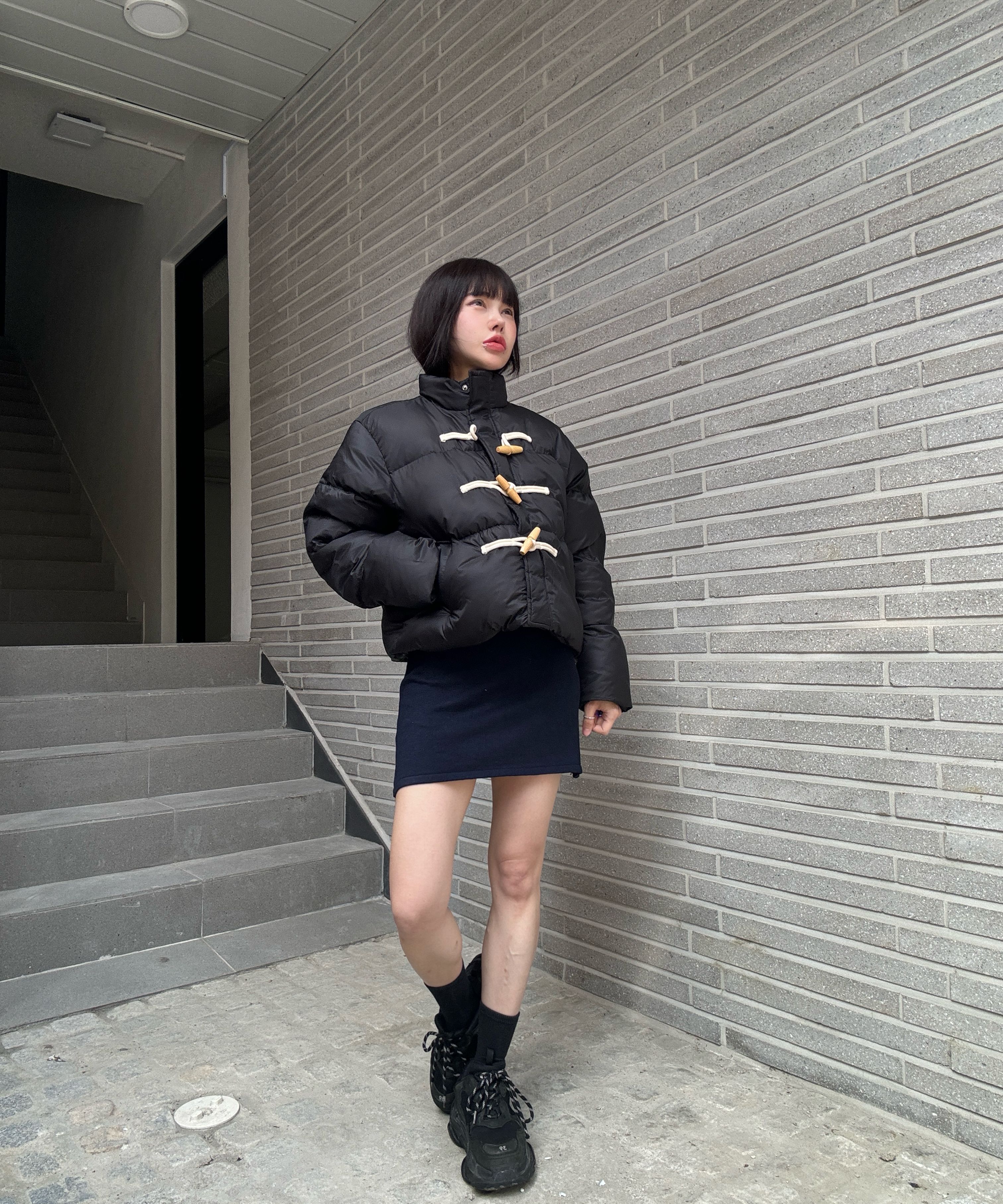 MUSINSA公式 | KIIMUIR (Women) RDS Duffle Short Down_Black
