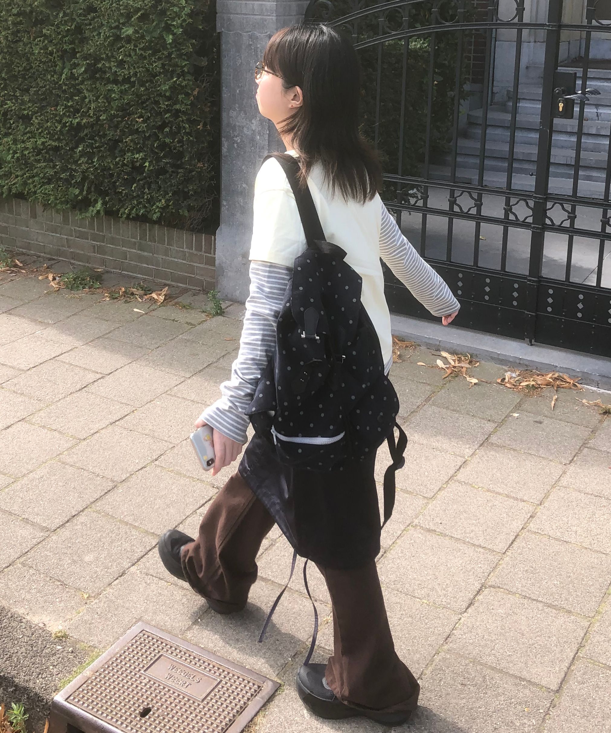 トップス OHESHIO layered stripe t-shirts OHESHIO X sep19] layered stripe t-shirt, light yellow