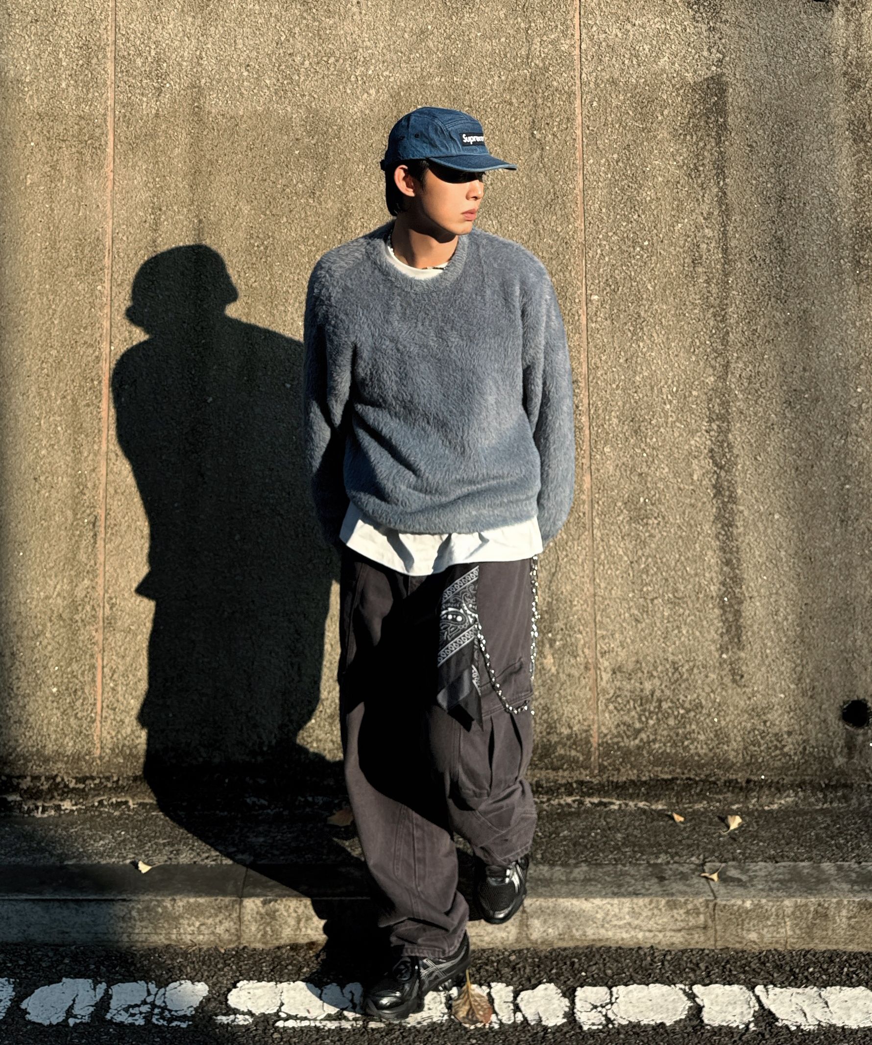 MUSINSA | NOMANUAL CROPPED HAIRY KNIT - DUST MINT
