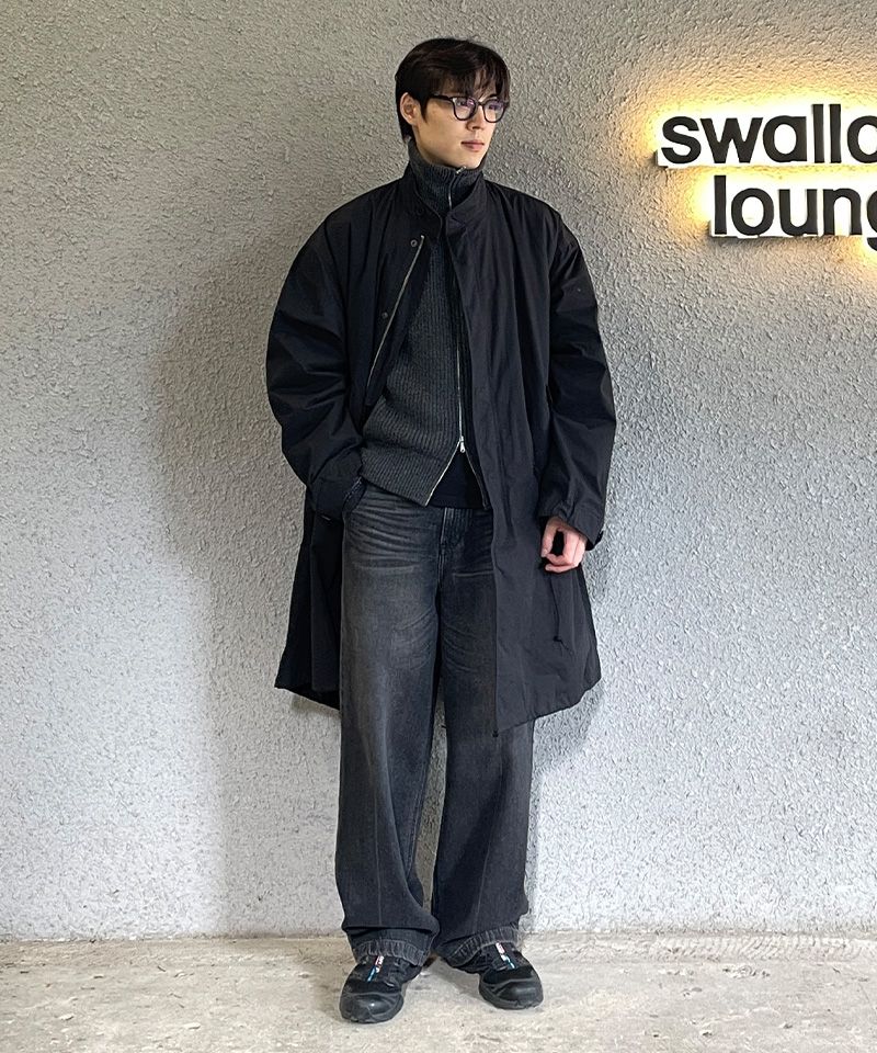 MUSINSA公式 | ANOTHER OFFICE M-65 Insulation Fishtail Parka (Black)