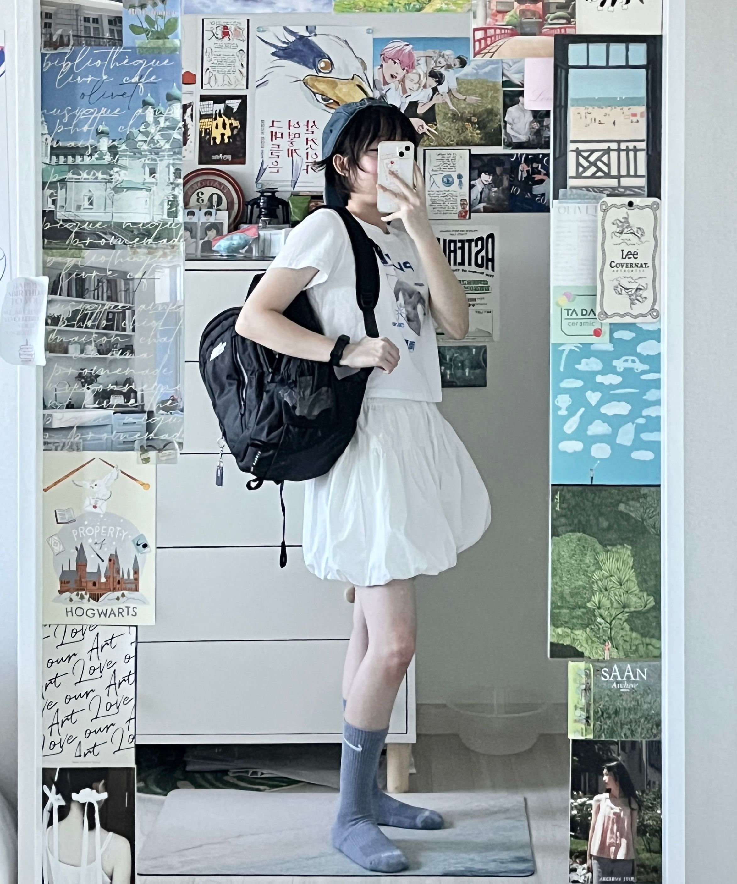 ◆Rose Frantz◆ Rose Balloon Mini Skirt [White] MUSINSA | ROSÉ FRANTZ Rose Balloon Mini Skirt [White]