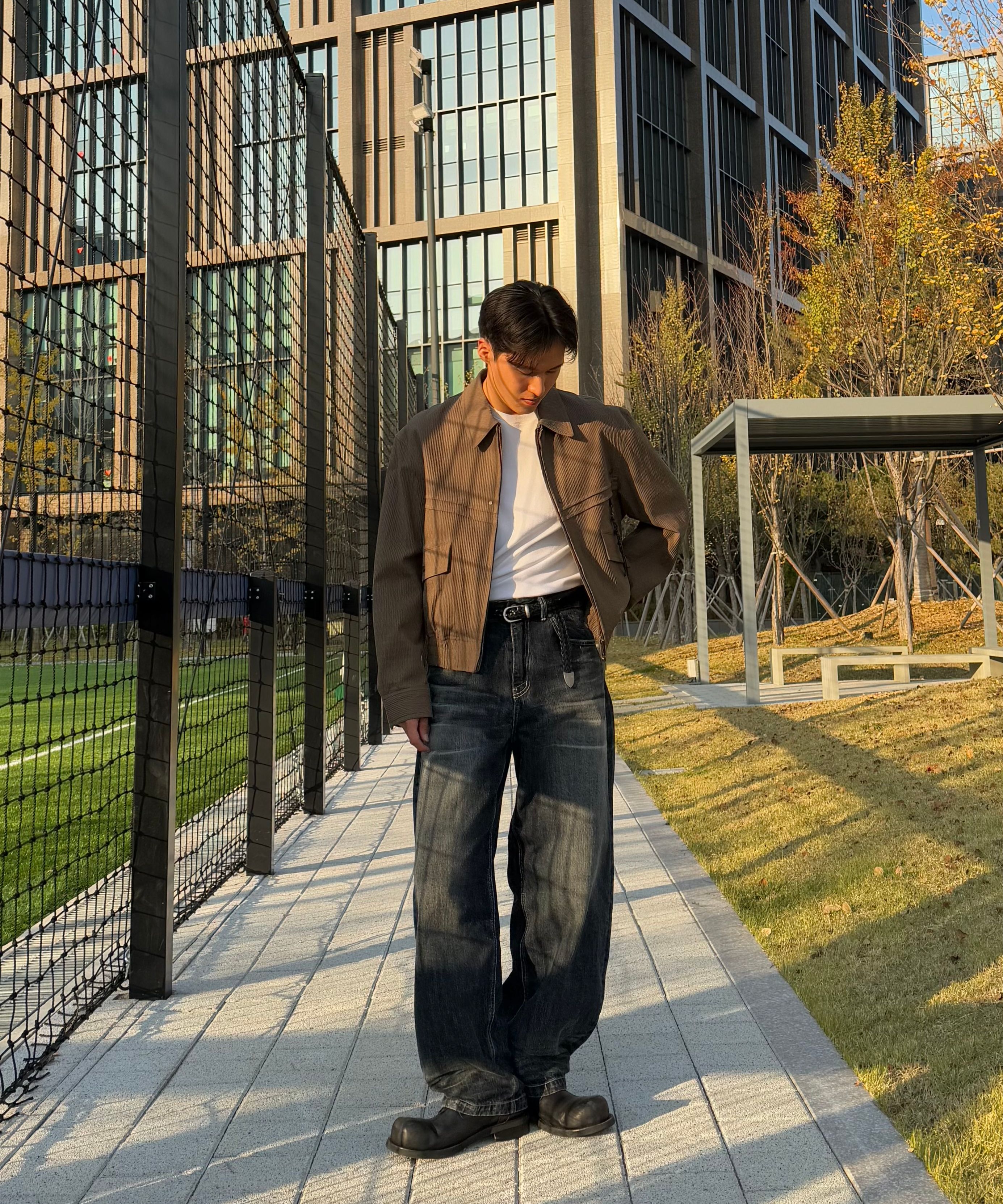 MUSINSA公式 | LMOOD Dusty Western Blouson Jacket Khaki