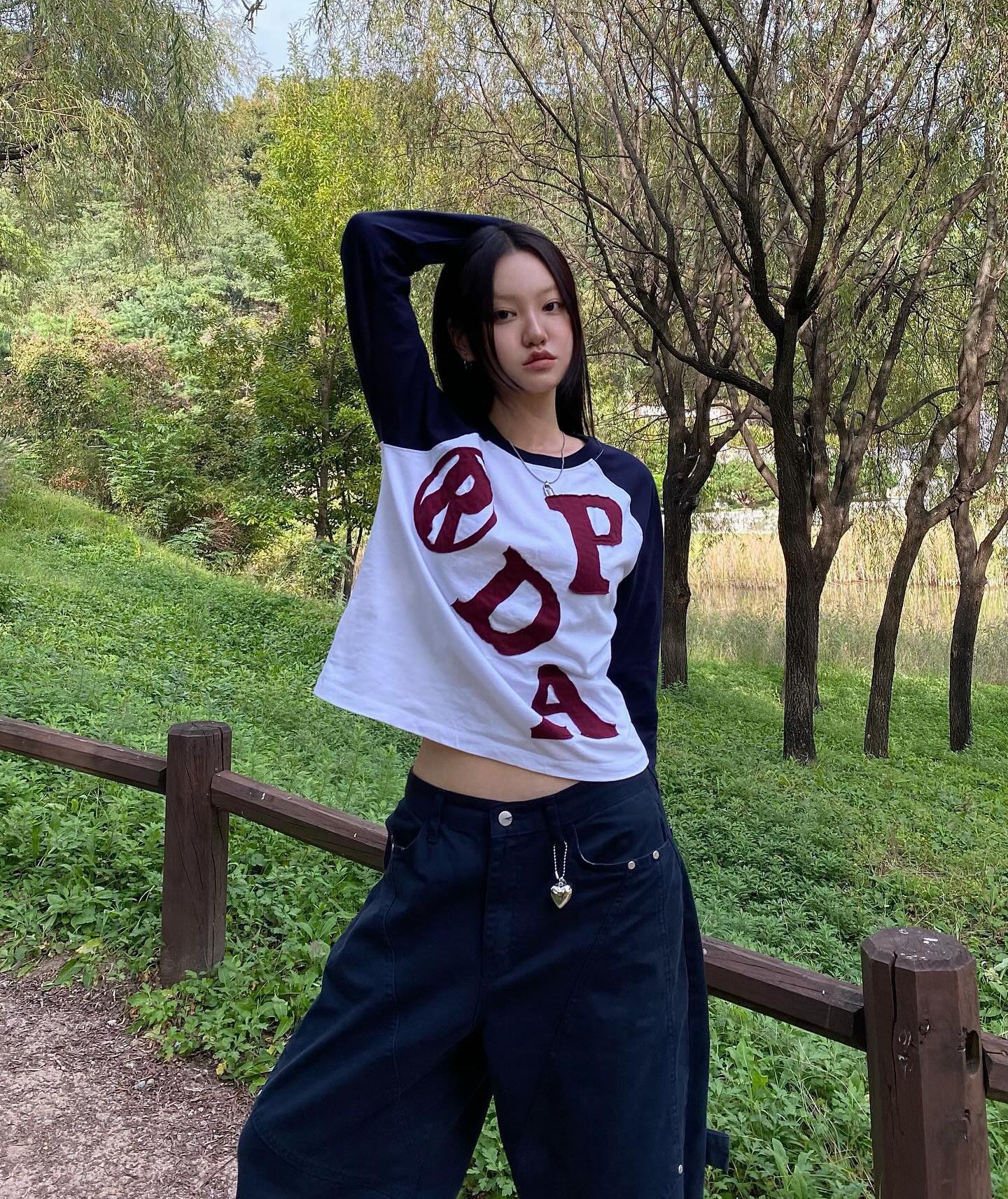 MUSINSA | PRENDA PRDA BIG PATCH RAGLAN LONG SLEEVE WHITE