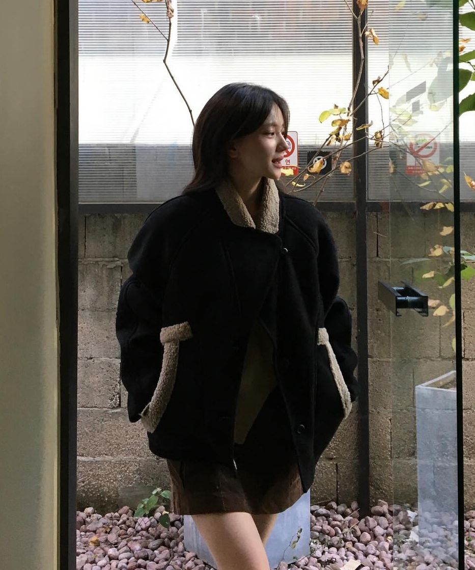 MUSINSA公式 | PARTIMENTO WOMEN スエードシアリングコート_ブラウン