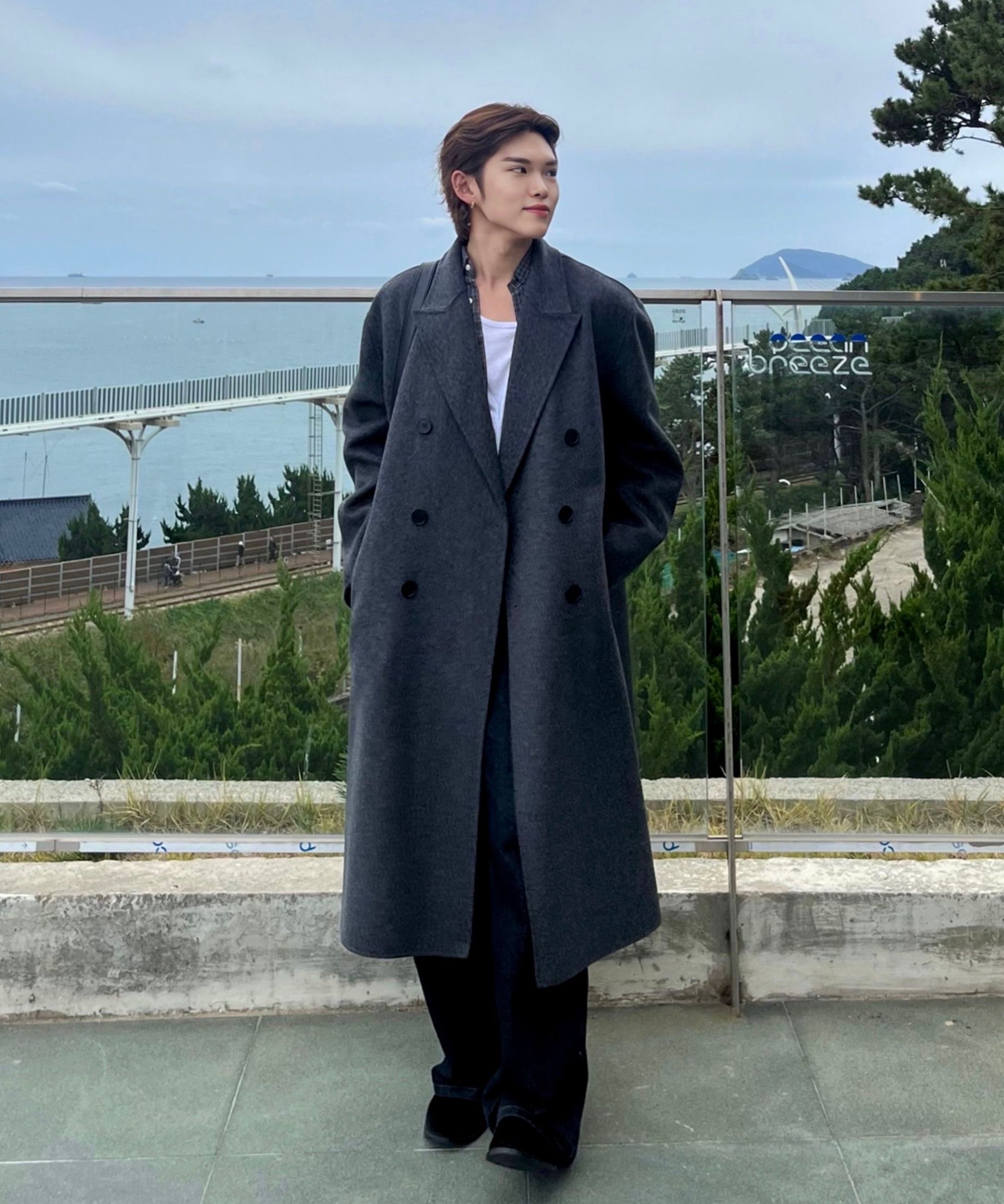 MUSINSA | COSTUME O'CLOCK Wool Blend Hand Made Double Coat Black