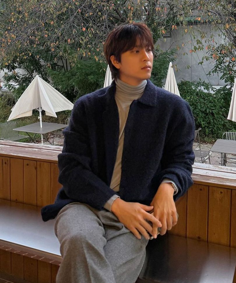 【MAISON MINED】24FW★ STANDARD COLLAR KNIT CARDIGAN 메종미네드 OUTER - STANDARD COLLAR KNIT CARDIGAN CHARCOAL