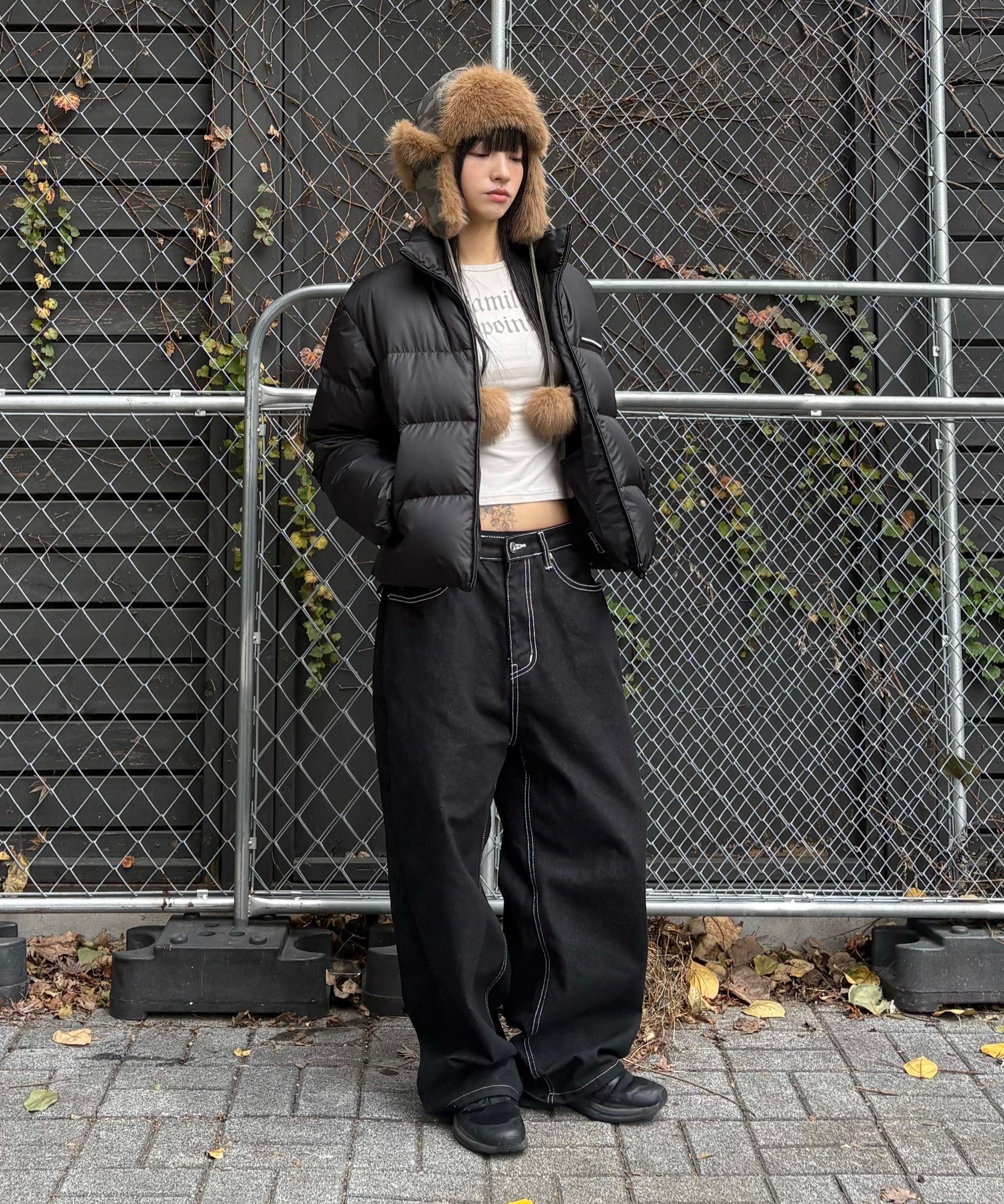 107 Cropped Puffer Down Leopard – Sculptor