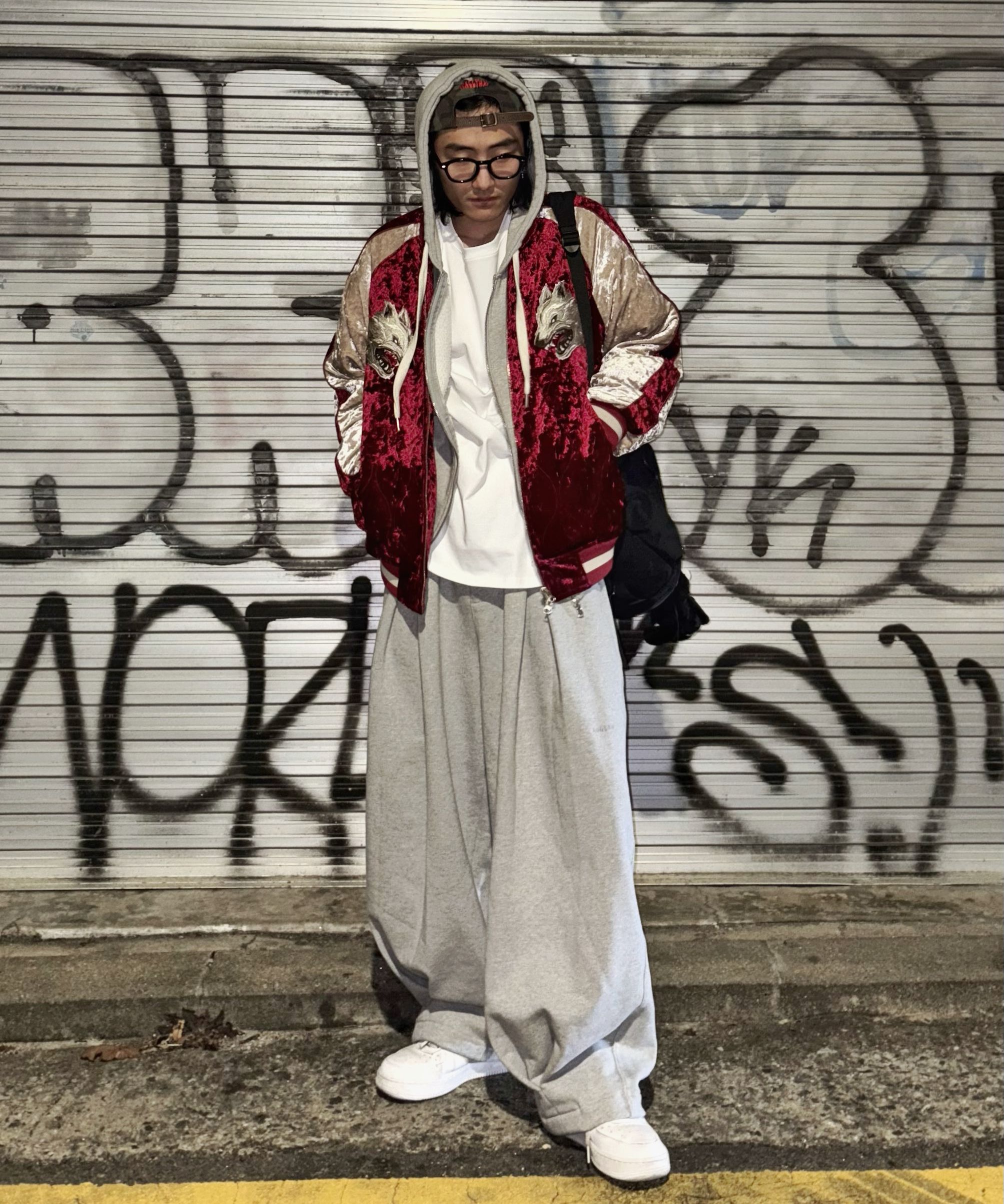 MUSINSA | NOT4NERD Wolf Souvenir Quilting Blouson Jacket - Khaki