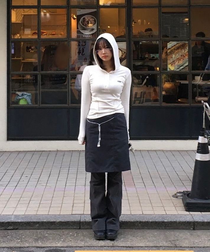 MUSINSA | MISEKI SEOUL Button midi skirt GREY