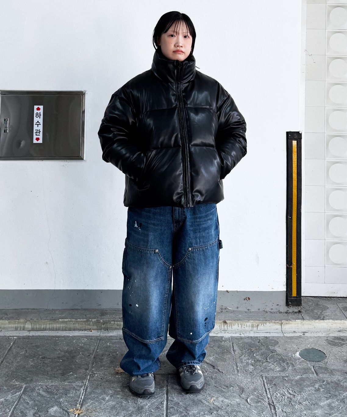 MUSINSA公式 | QT8 GARMENTS TL Vegan Leather Duck Down Short