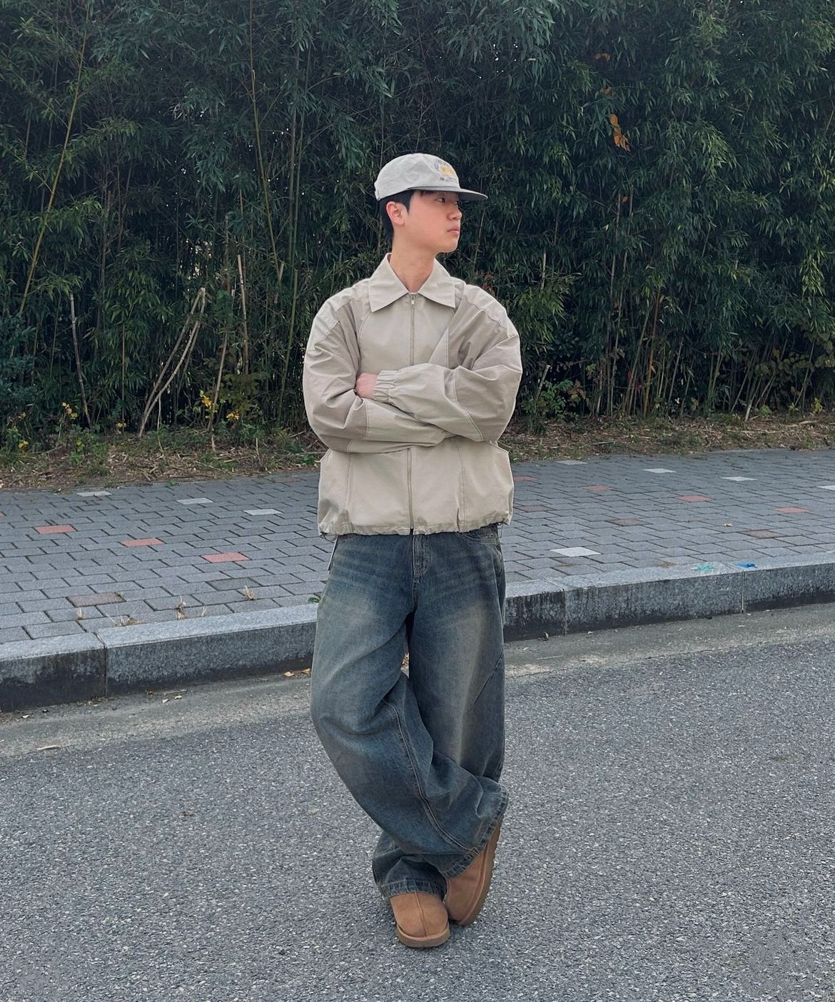 デニム・ジーパン Balloon wide fit denim pants yellow blue MUSINSA | TAKEASY Balloon wide fit denim pants (yellow blue)