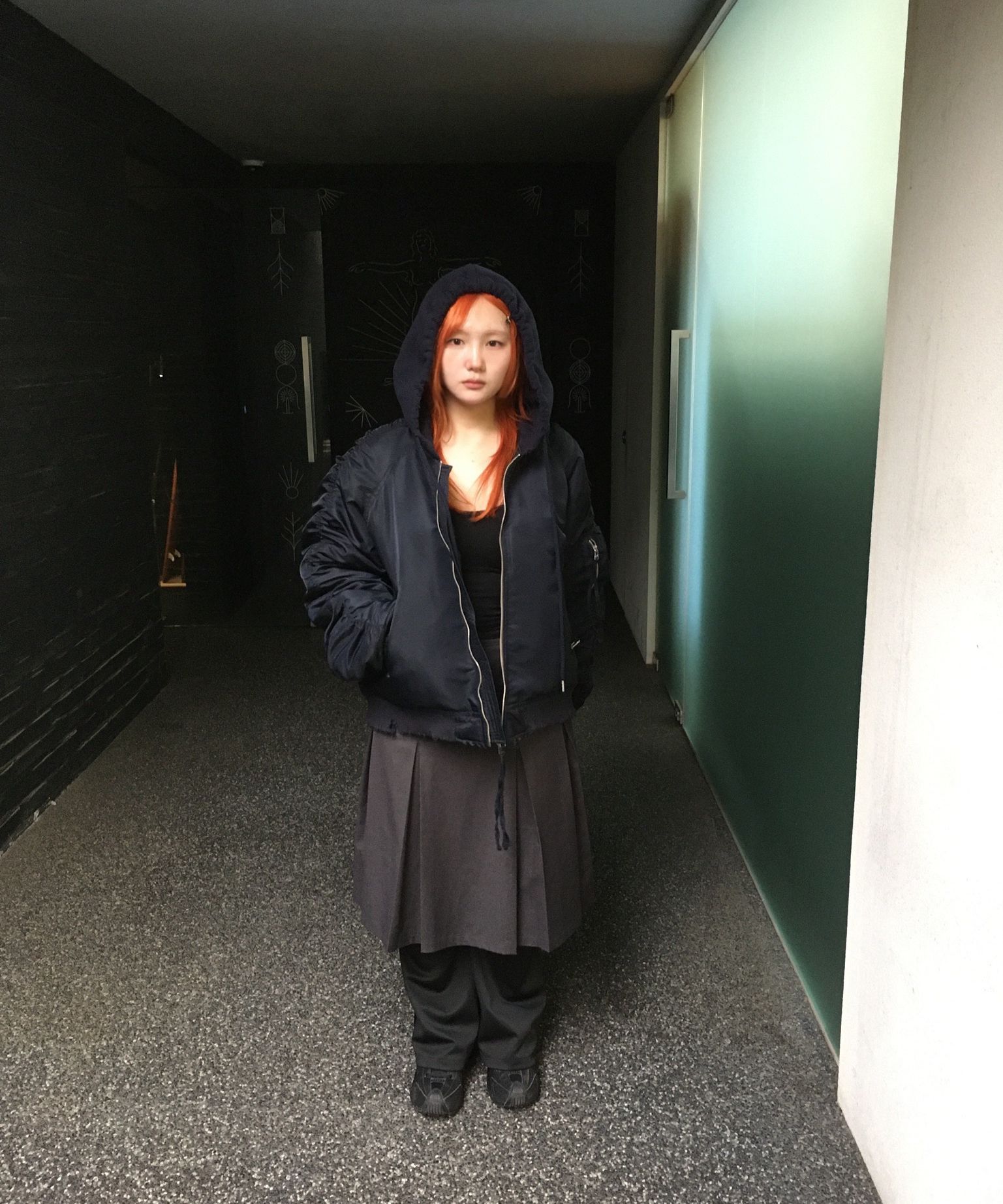 MUSINSA公式 | EASY NO EASY ディストロイドシャーリングフードMA-1