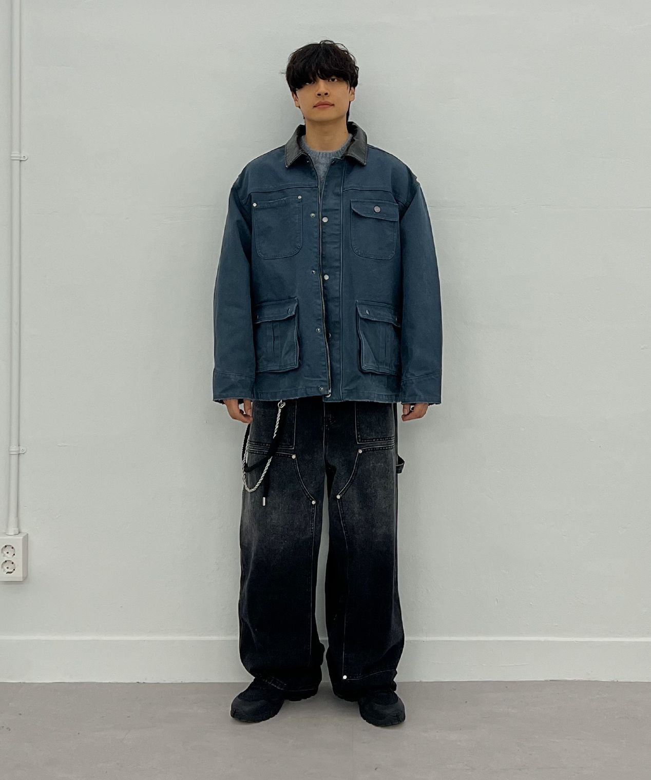 MILLO ARCHIVE ♥ Crop Silhouette Knit/ 追跡付 MUSINSA | MILLO ARCHIVE Crop Silhouette Knit [Melange Gray]