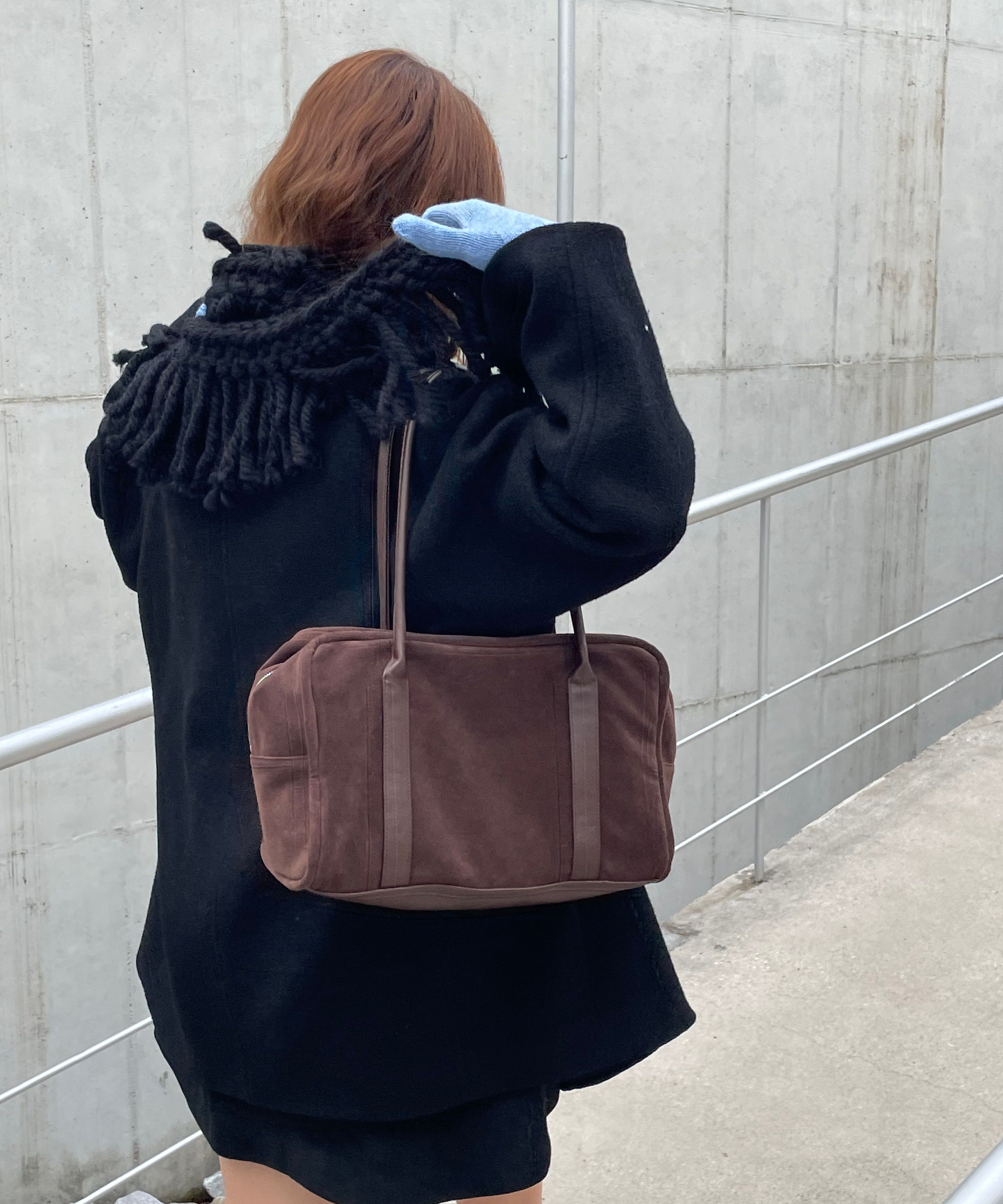 MUSINSA | YEOMIM box bag (suede brown)