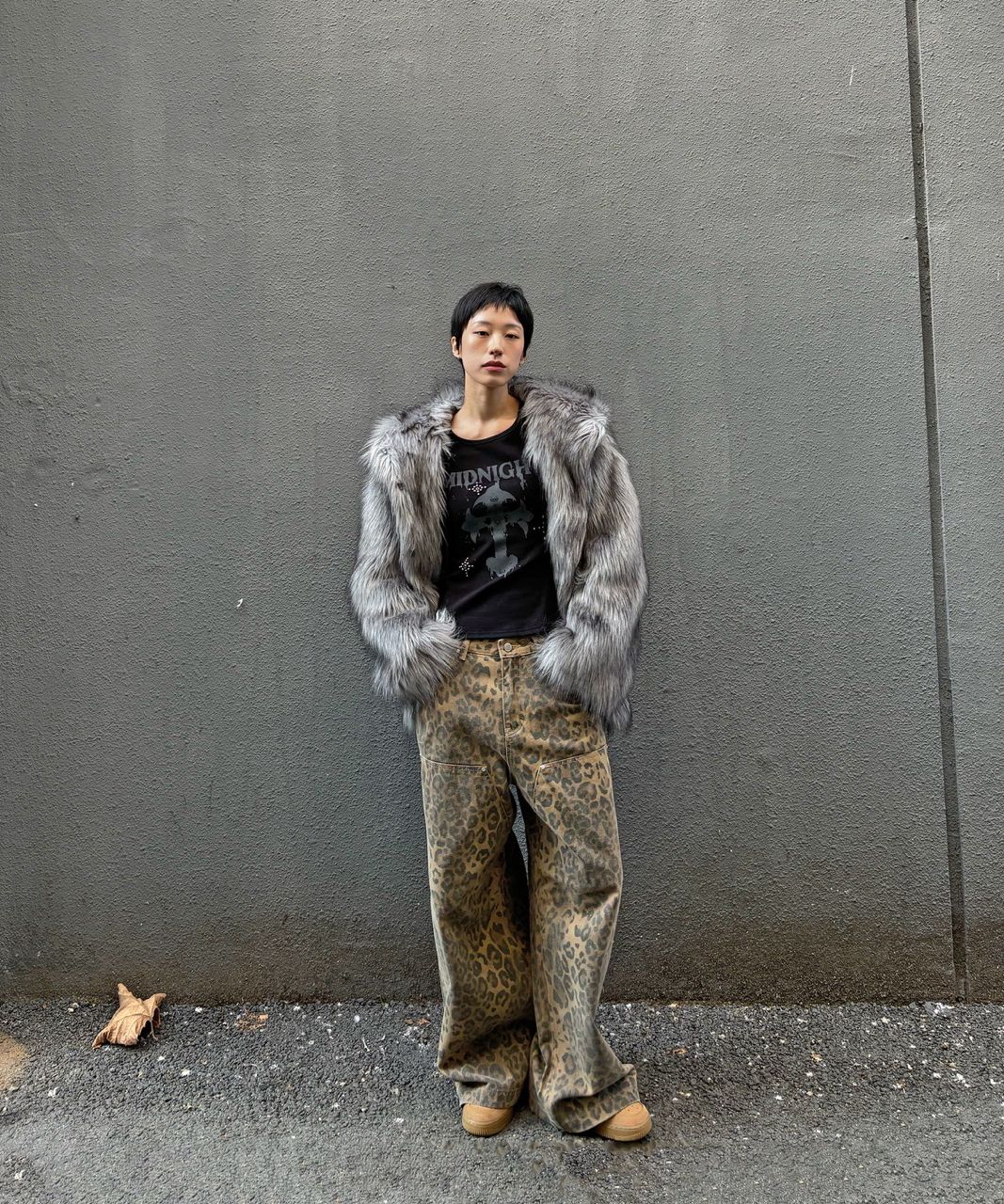 MUSINSA | MIDNIGHT MOVE leopard pants [brown]