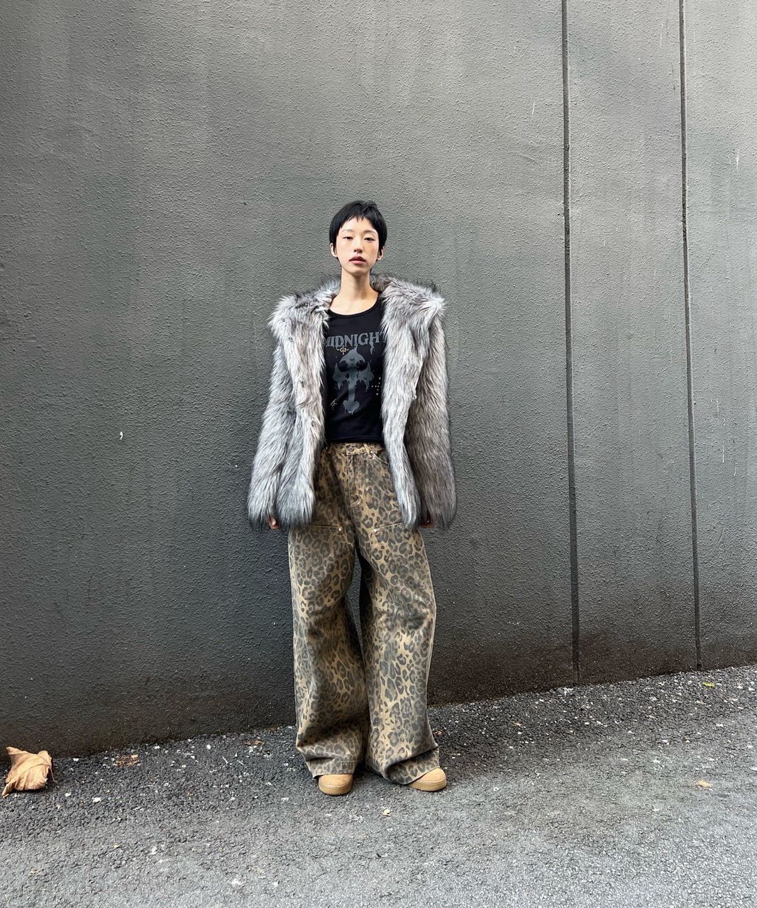 MUSINSA | MIDNIGHT MOVE leopard pants [brown]