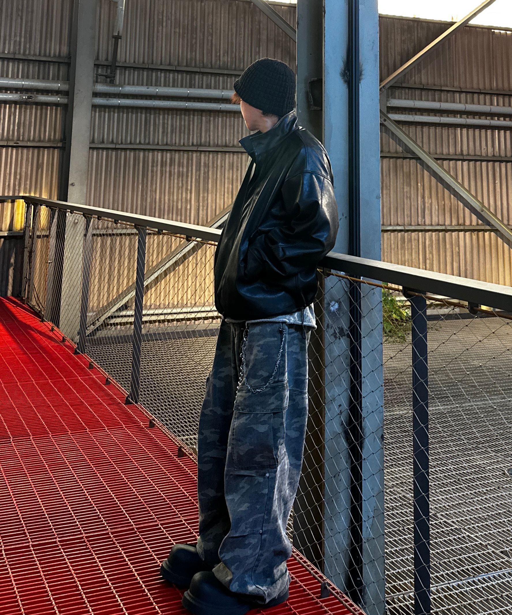 PARTIMENTO★[Vegan Leather] Field Jacket Black★関税送込み PARTIMENTO☆韓国☆[Vegan Leather] Field Jacket Black