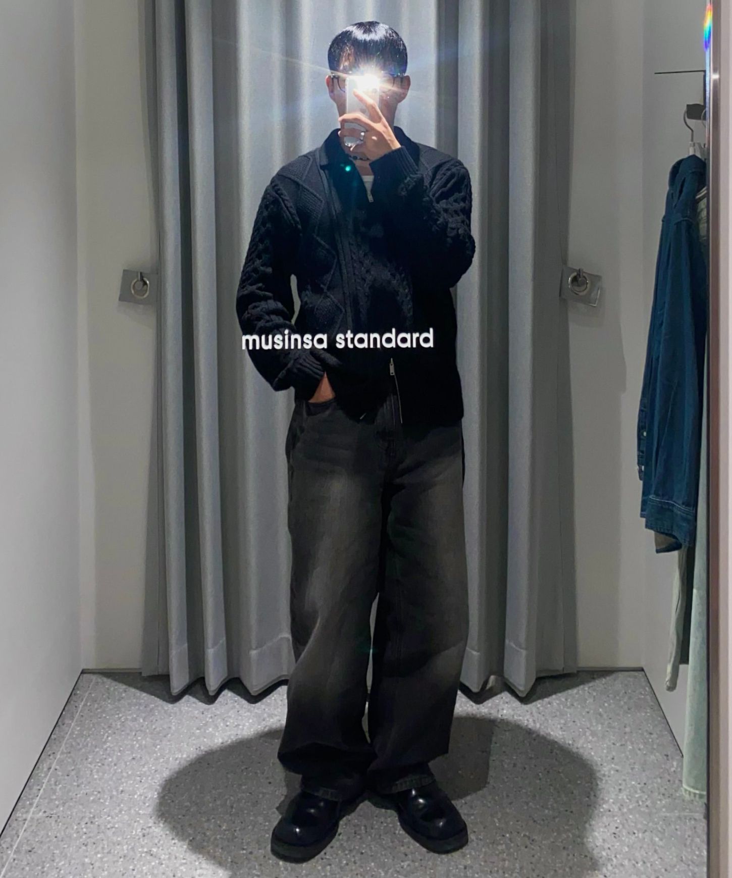 ★MUSINSA STANDARD★ Loose Exhaust Denim Pants Gray MMDNP506 MUSINSA | MUSINSA STANDARD Loose Exhaust Denim Pants [Gray]