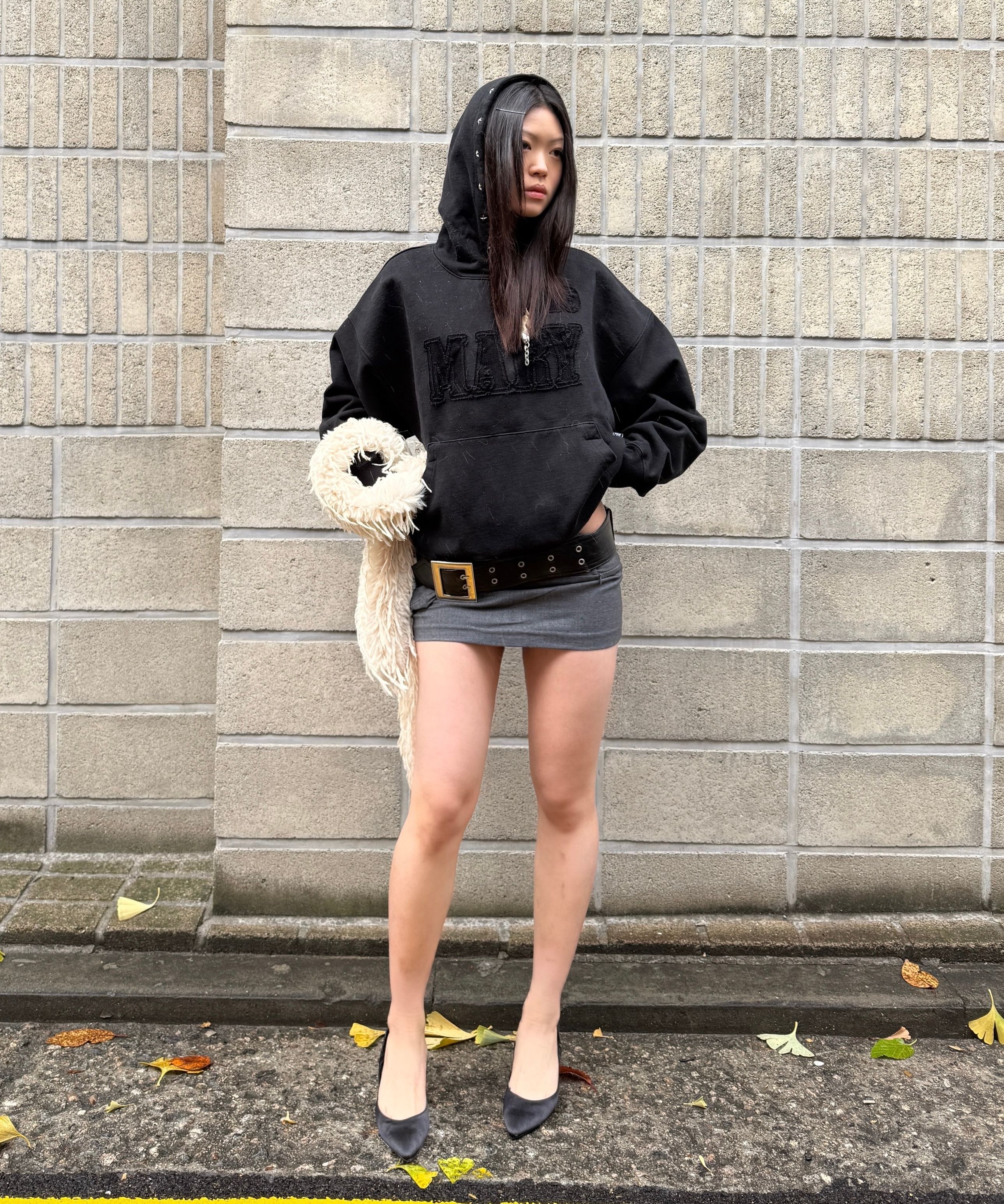 スカルプター MaryAcid Peel Hoodie Washed black SCULPTOR/スカルプター】 Mary Acid Peel Hoodie SL006476BW