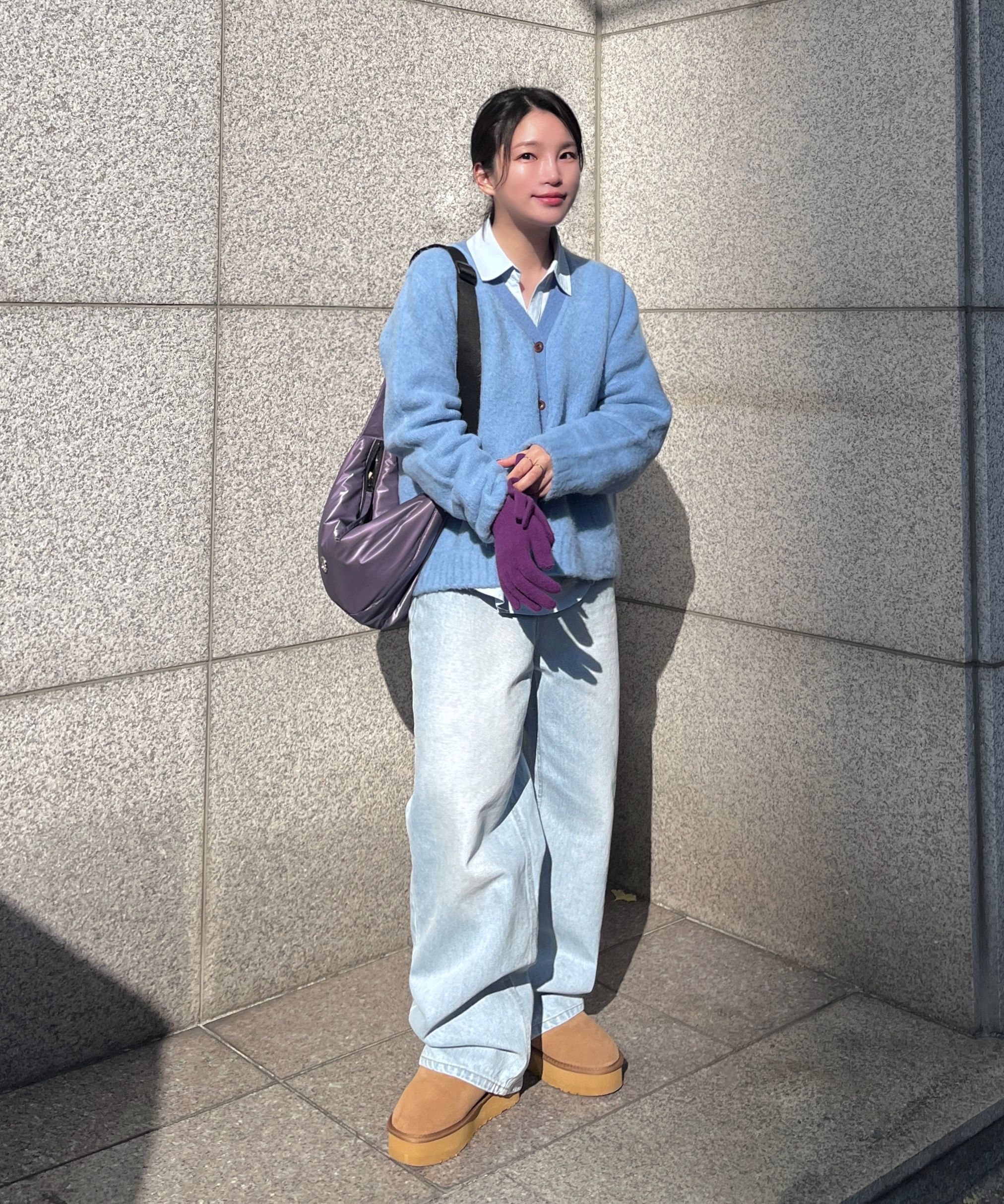 MUSINSA | MUAHMUAH Wide denim pants [light blue]