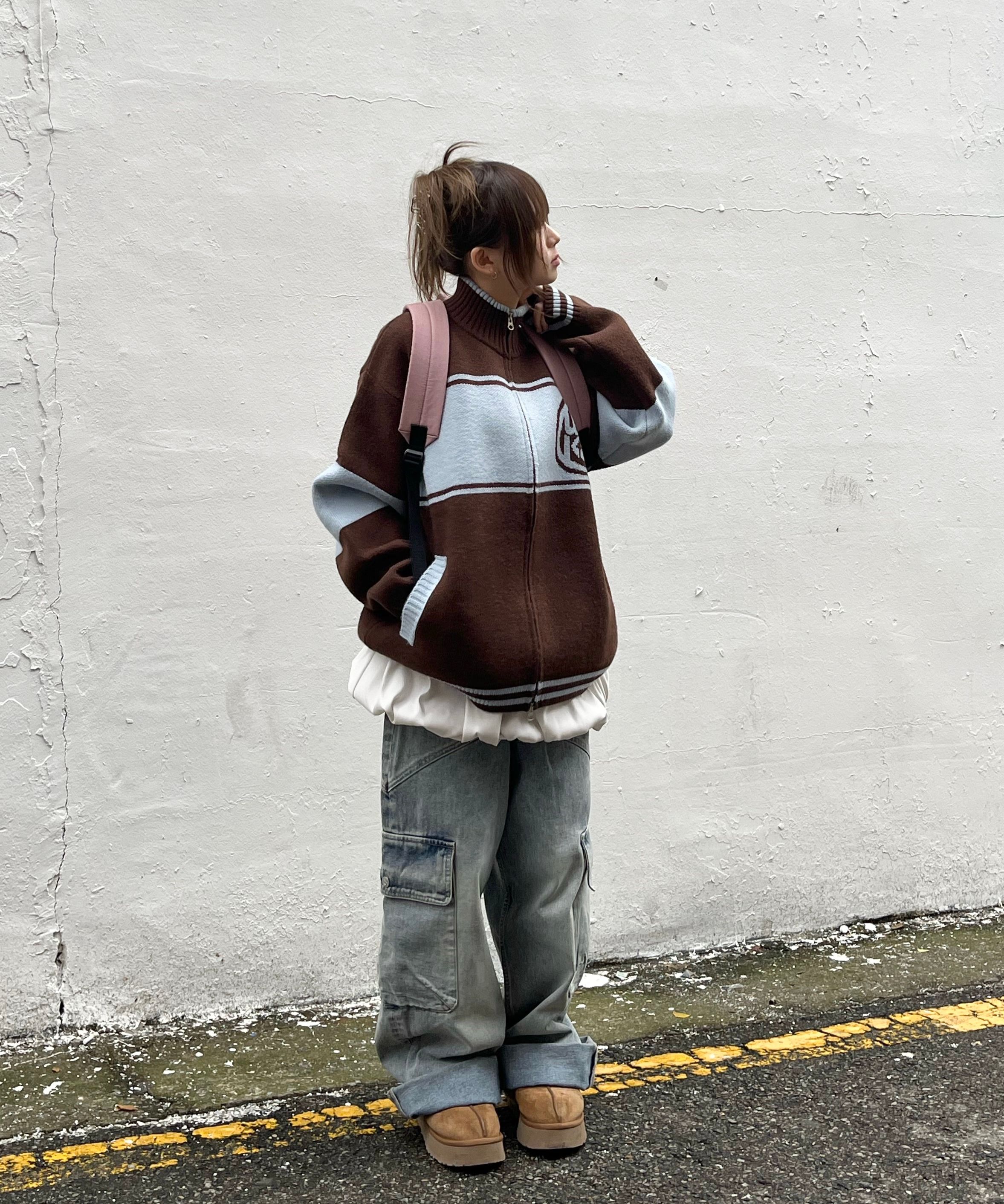 【Wai Kei】 Yellow washed cargo denim pants /追跡付 Yellow Washed Cargo Denim Pants - WaiKei | 60% - Asian