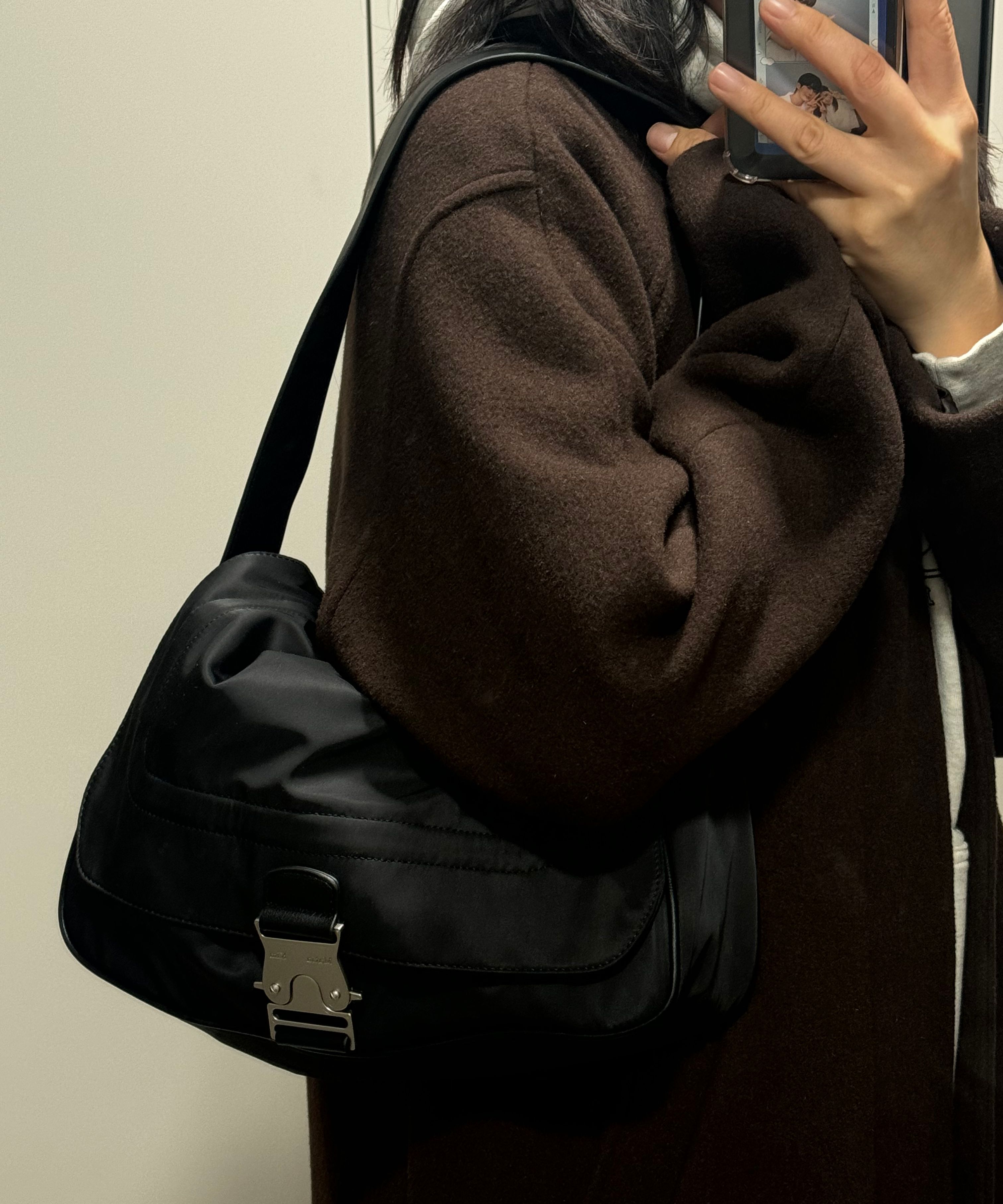 【Matin Kim】Buckle detail back pack ★関税・送料無料★ BUCKLE DETAIL BACK PACK IN BLACK – Matin Kim