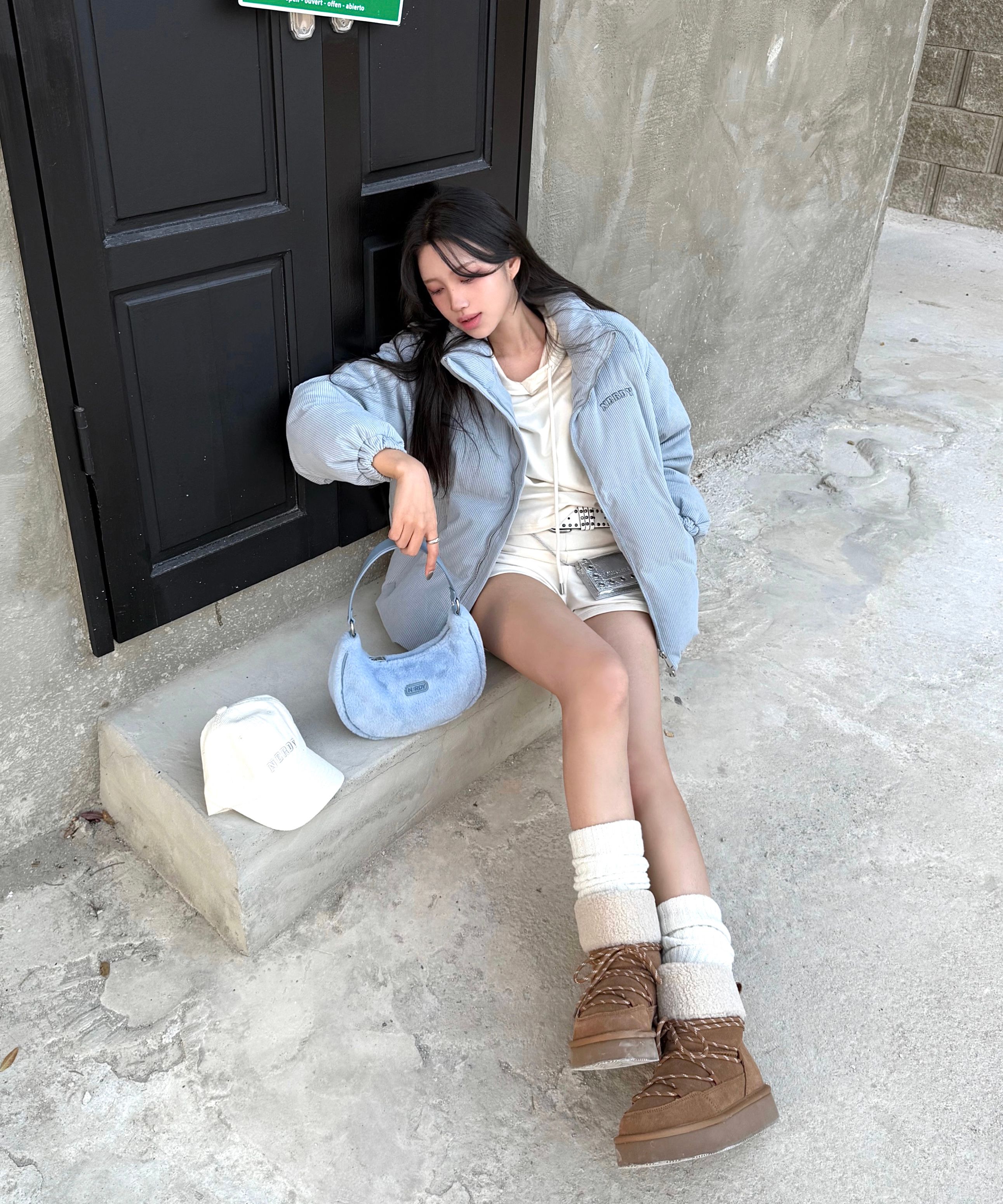 MUSINSA | NDY Corduroy Down Jacket Ivory