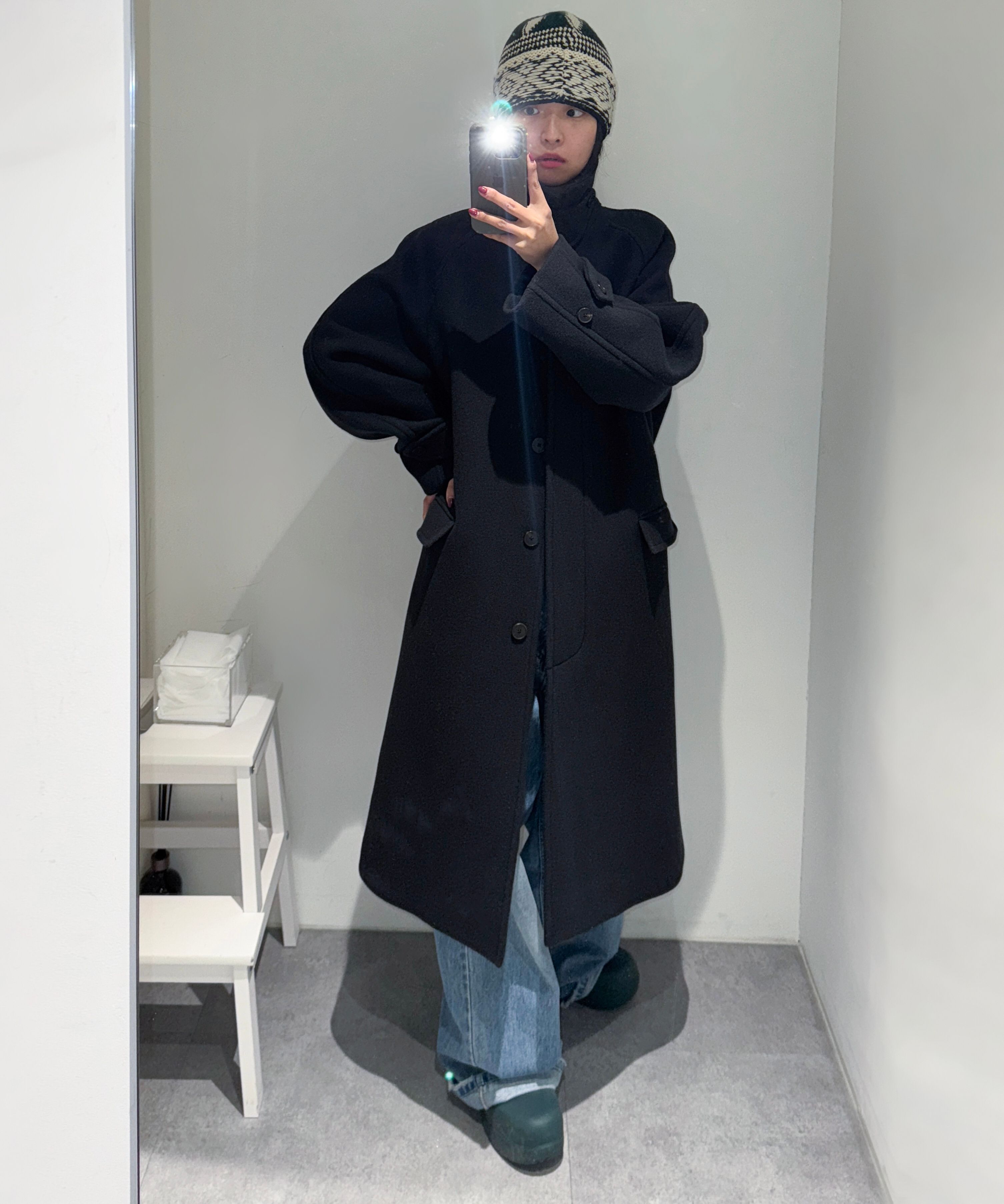 ジャケット・アウター INSILENCE Oversize Balmacaan Coat MUSINSA | INSILENCE WOMEN Classic Balmacaan Coat BLACK