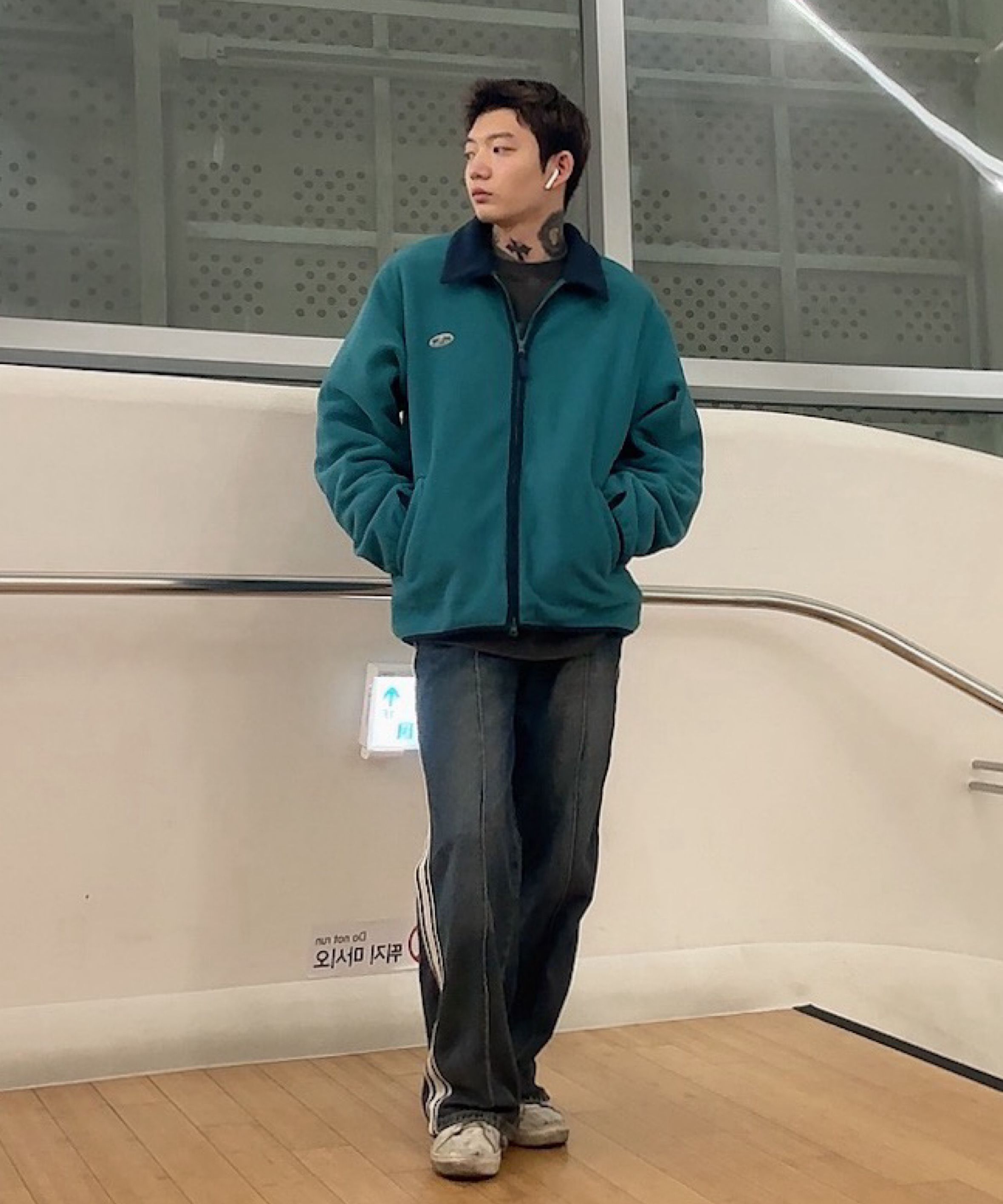 【WMC x HINA】ソフトフリースジャケット WINE MUSINSA | WMC [WMC x HINA] SOFT FLEECE JACKET_EMERALD GREEN